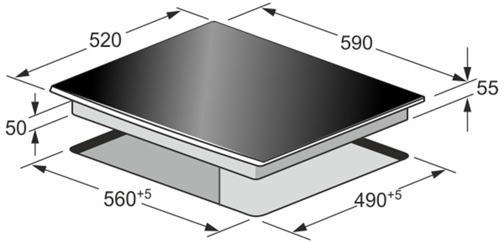 Kaiser Küchengeräte Induktions-Kochfeld, Kaiser Flex Induktionskochfeld 60 cm Einbau Herd