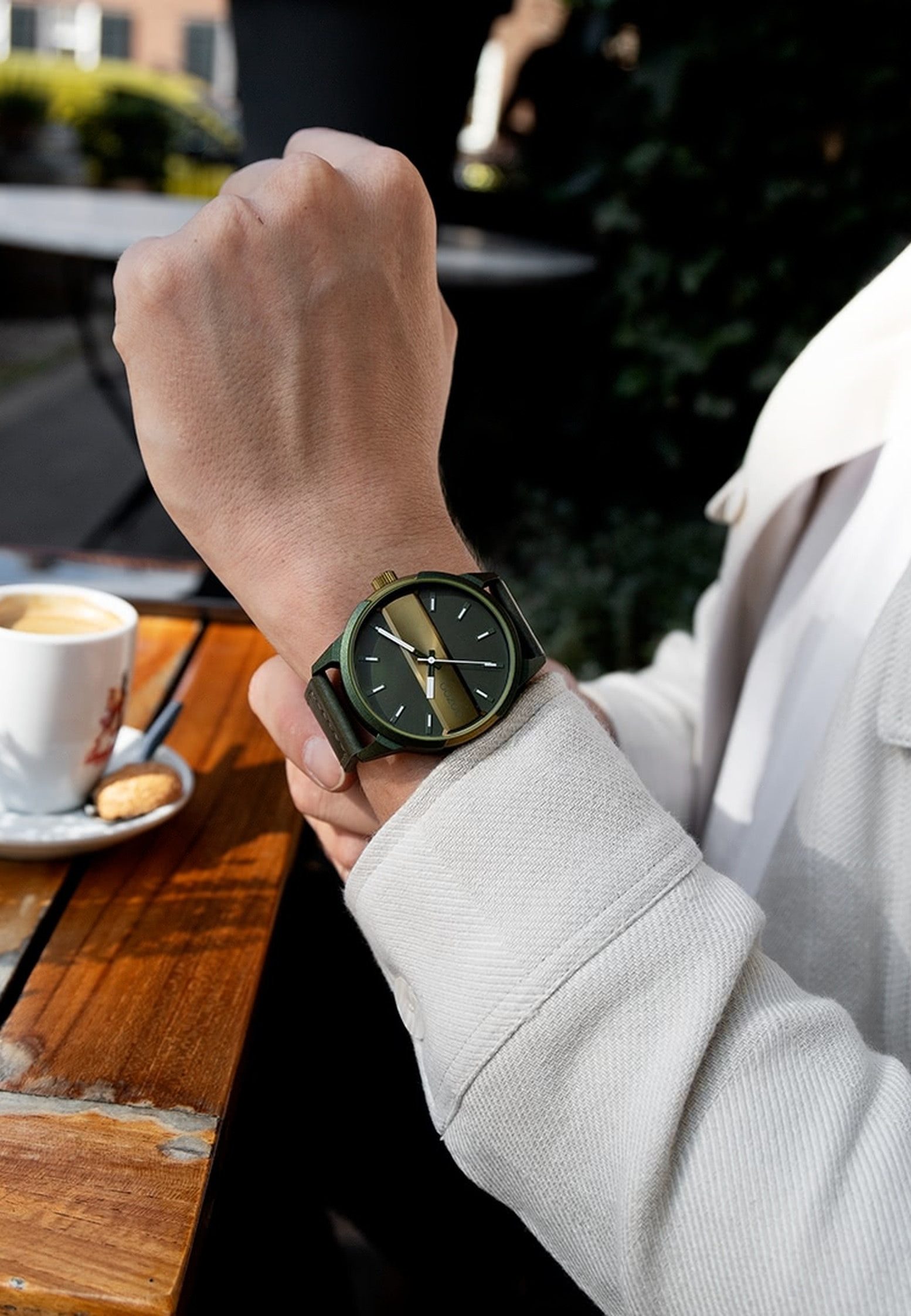 OOZOO Quarzuhr Oozoo Herren Armbanduhr Timepieces Analog, (Analoguhr), Herrenuhr rund, extra groß (ca. 48mm) Lederarmband, Fashion-Style