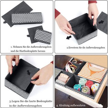 Lubgitsr Aufbewahrungsbox Aufbewahrungsbox für Schublade, 6er Set, Unterwäsche-Organizer (6 St)