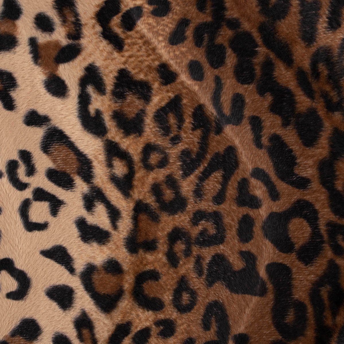 Stoff Plüsch Velours Fellstoff Fellimitat Leopard braun schwarz 1,4m Breite