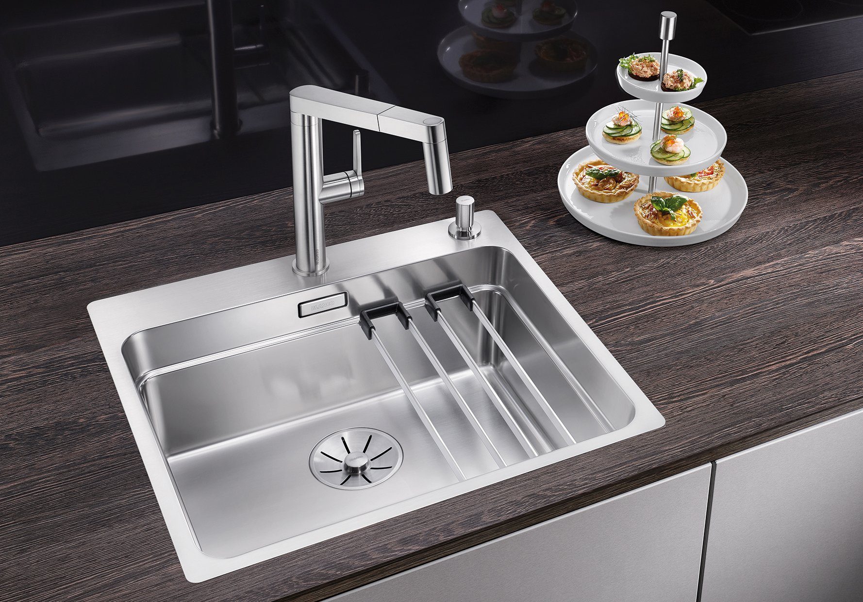 Blanco Küchenspüle ETAGON 500-IF/A, rechteckig, mit 2 Etagon-Schienen