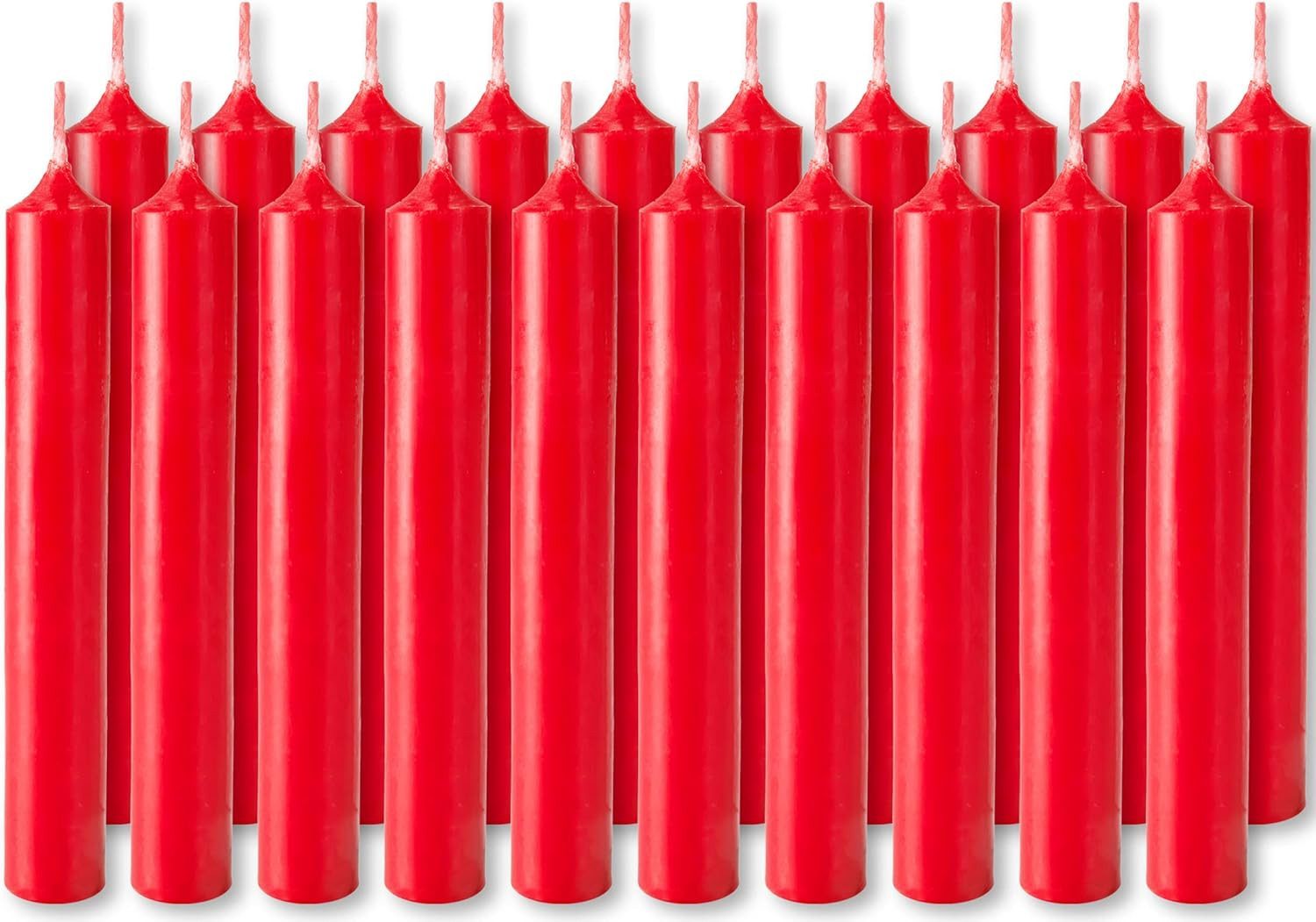 BRUBAKER Spitzkerze 20er Pack Geburtstagskerzen 9,5 cm - Geburtstag Spitzkerzen (für Geburtstag, Magie, Rituale, 20-tlg., oder Partydekoration), Dekokerzen mit 1,25 cm Durchmesser - Stabkerzen Leuchterkerzen