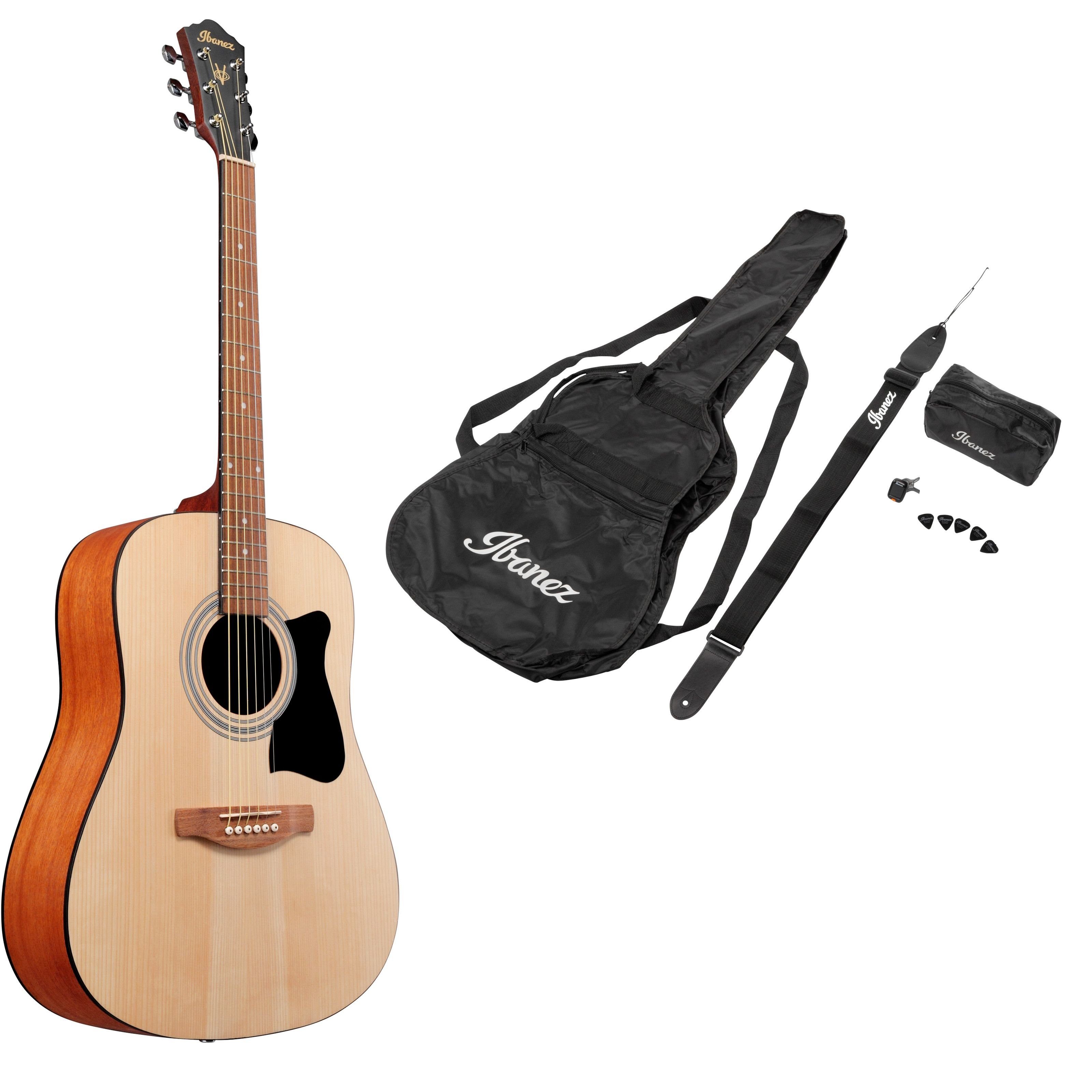 Ibanez Westerngitarre, Westerngitarren, Westerngitarren-Sets, V50NJP-OPN Jampack - beginner set acoustic guitar
