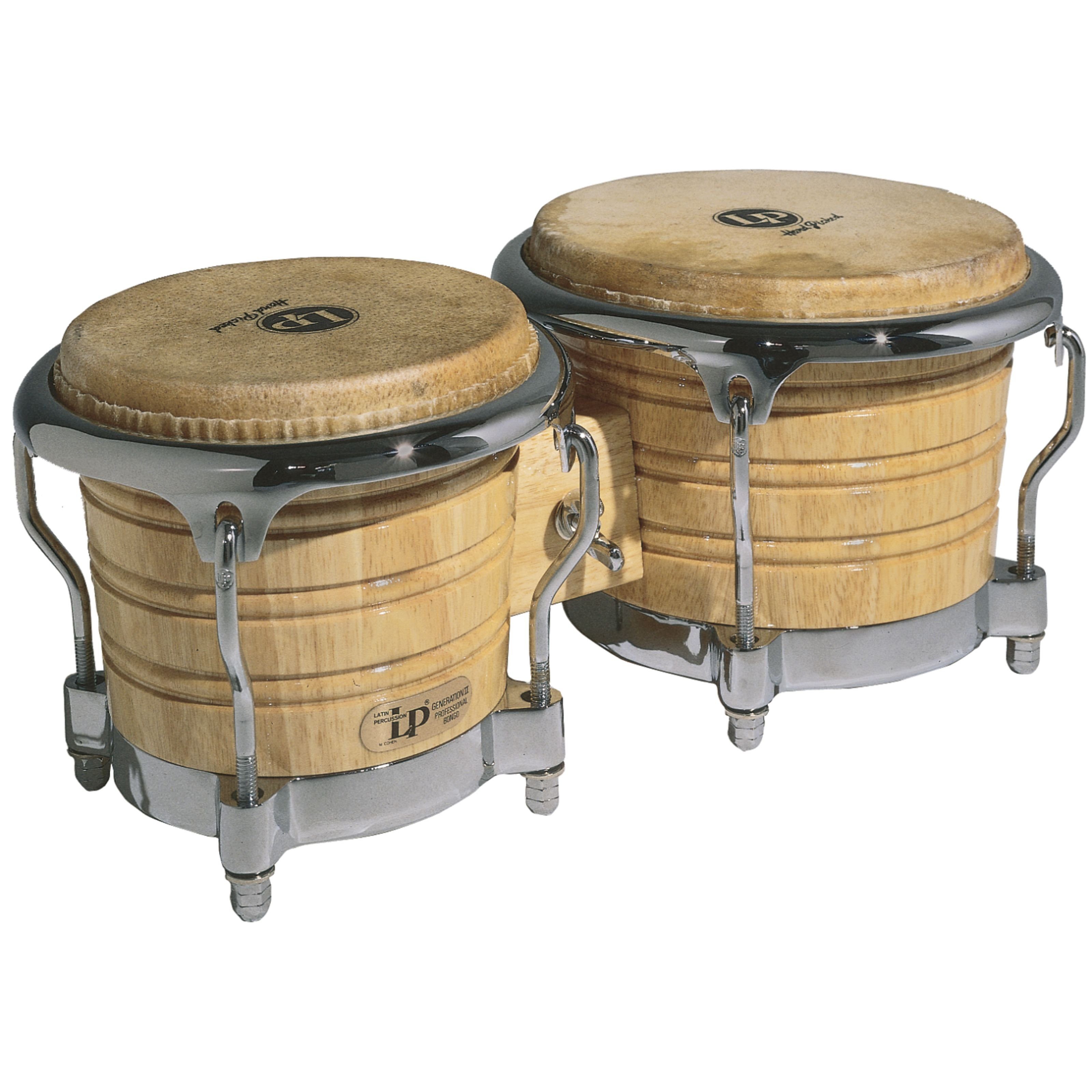 Latin Percussion Bongo,Generation II Bongos LP201AX-2 7"+ 8 5/8", Natural, Generation II Bongos LP201AX-2 7"+ 8 5/8", Natural - Bongo