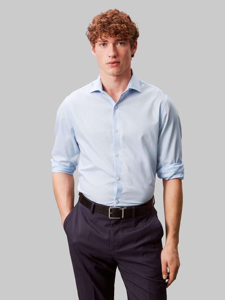 Calvin Klein Businesshemd SLIM SFT WSHD STR STP Slim fit mit Knopfleiste