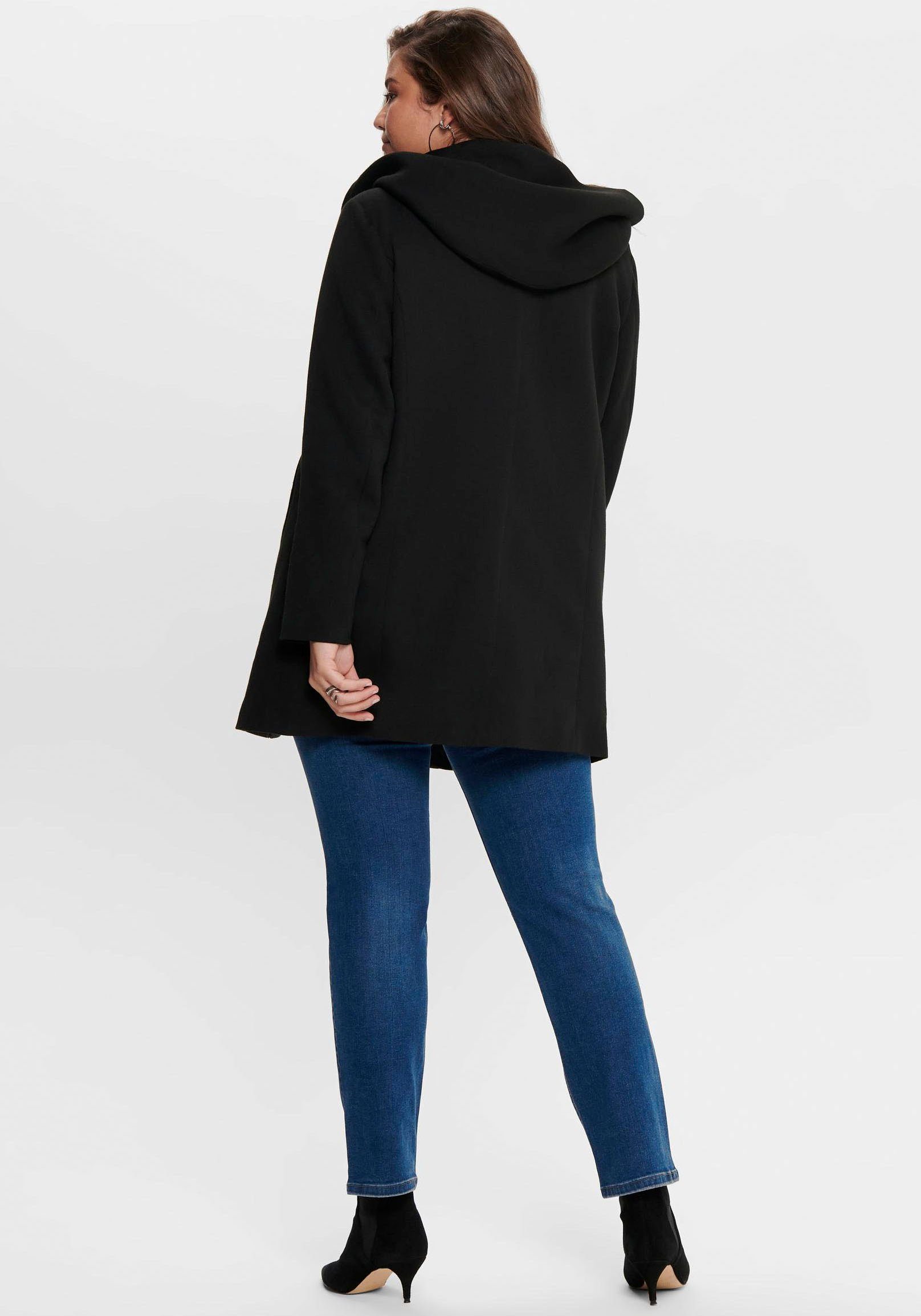 ONLY CARMAKOMA OTW mit CARSEDONA LIGHT Kapuze schwarz Langjacke COAT