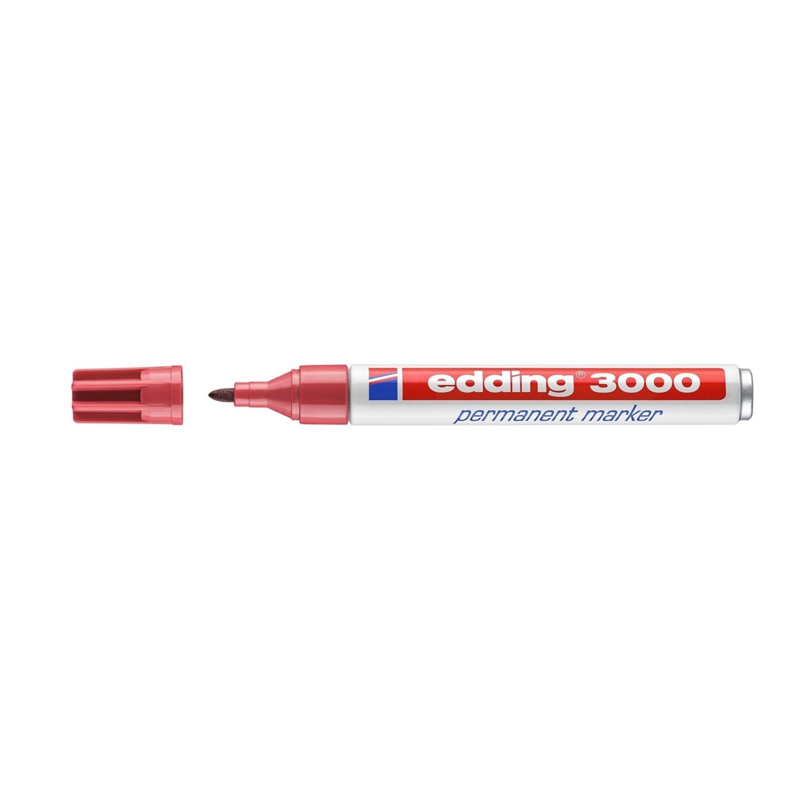 mm edding Karminrot Permanent-Marker (Stück, 3000, 1-tlg), 1,5-3 Permanentmarker Rundspitze edding Filzstift Faserstift