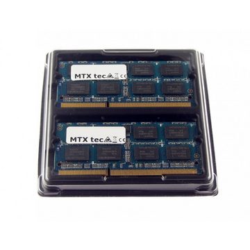 MTXtec 4GB Kit 2x 2GB DDR3 1066MHz SODIMM DDR3 PC3-8500, 204 Pin RAM Laptop-Arbeitsspeicher