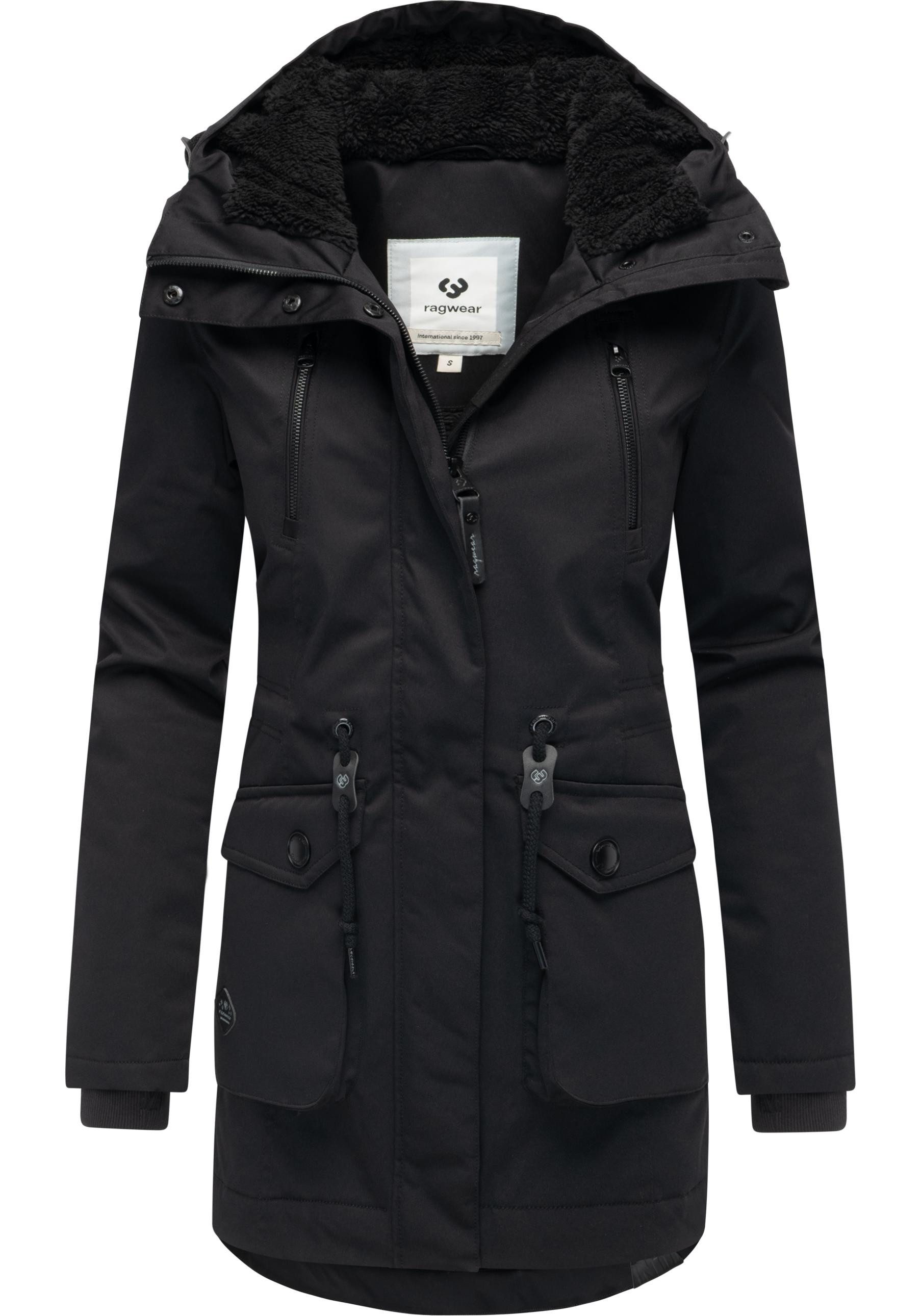 Ragwear Kurzmantel Ellsa YOUMODO Winterparka mit auffälligen Taillenzugkordeln und Kapuze – Bild 4 von 5