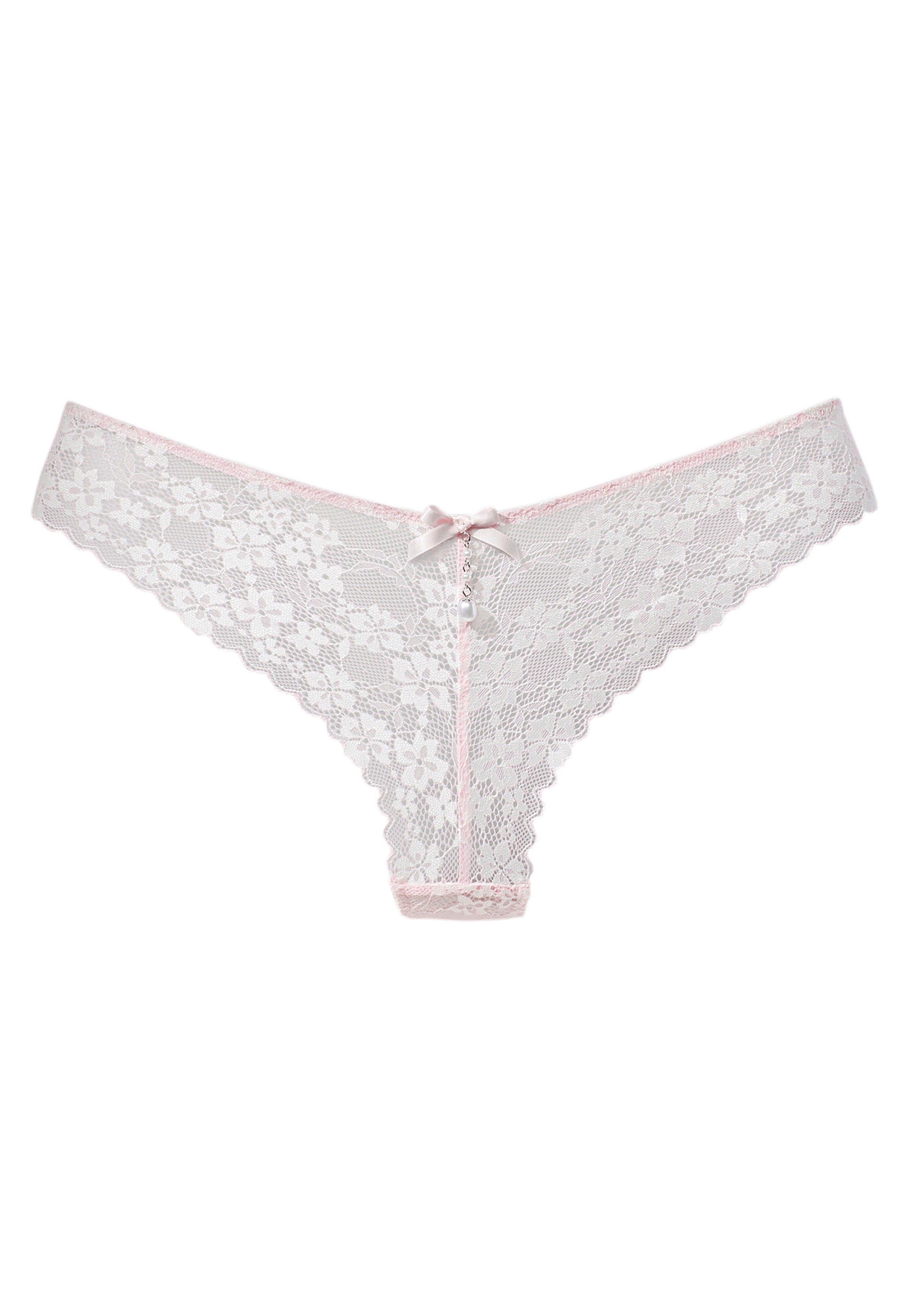 LASCANA String rundherum aus floraler Spitze, Dessous. € 19,99