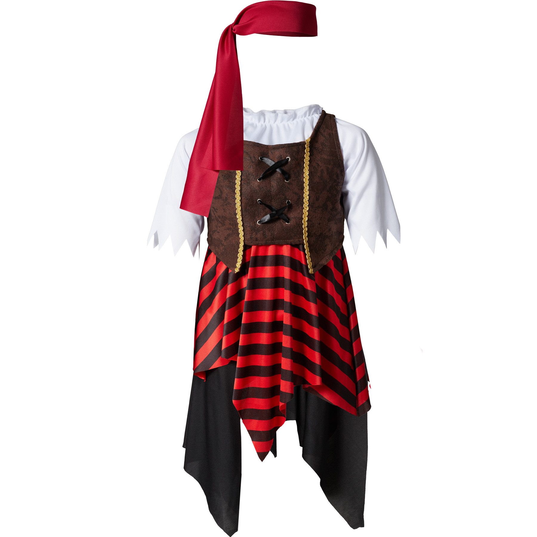 dressforfun Piraten-Kostüm Mädchenkostüm, Detailreich gestaltetes Kleid mit Korsett.
