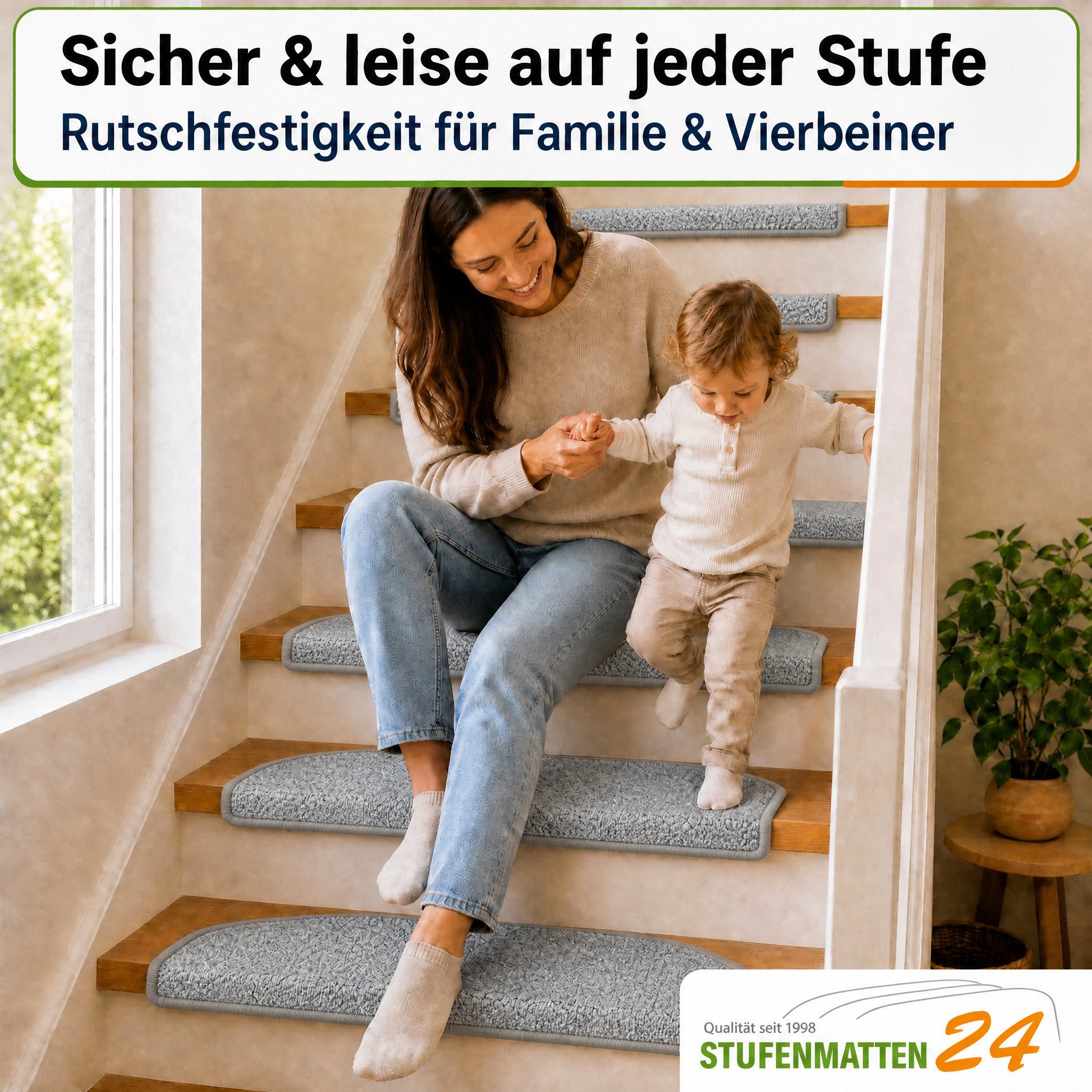 Metzker® Stufenmatte Stufenmatten Rambo New Halbrund Einzeln und SparSet´s, halbrund, Höhe: 5 mm, 15 Stück im Set - Grau – Bild 2 von 5