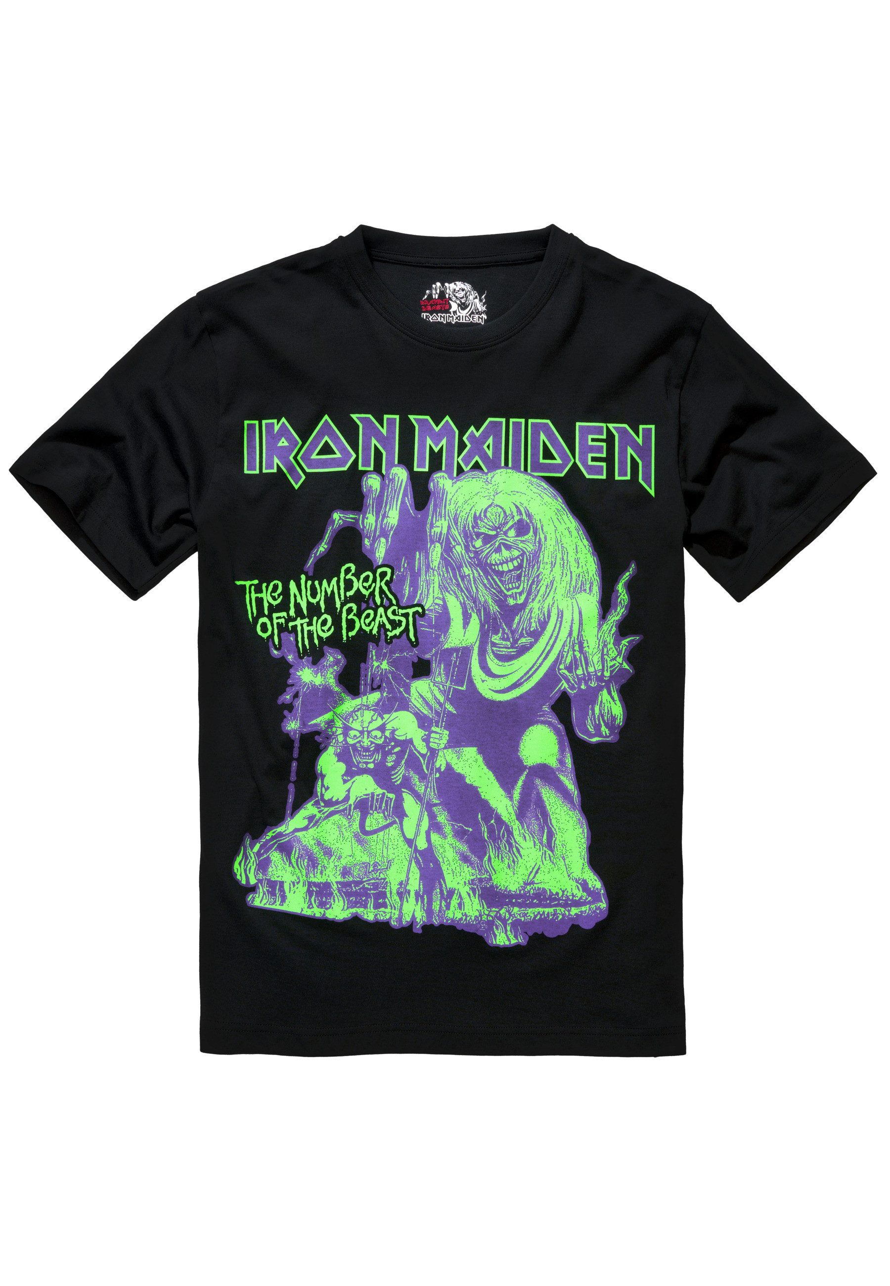 Brandit T-Shirt Brandit Herren Iron Maiden NOTB (glow in the dark pigment) (1-tlg)