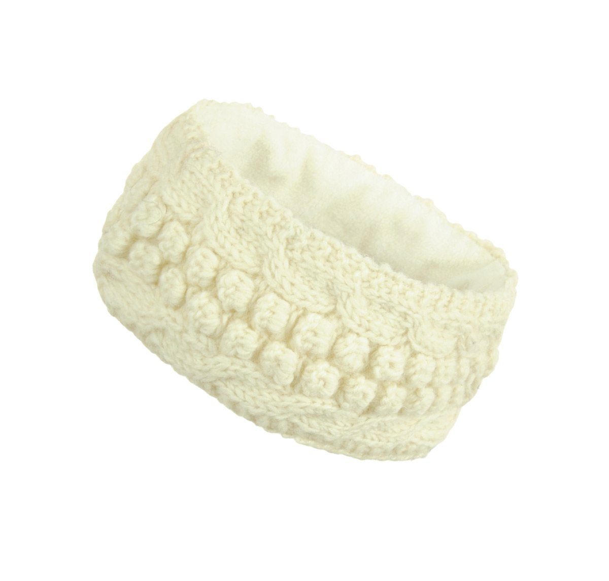 McRon Stirnband Modell Susan gefüttert mit Fleece, hoher Schurwollanteil