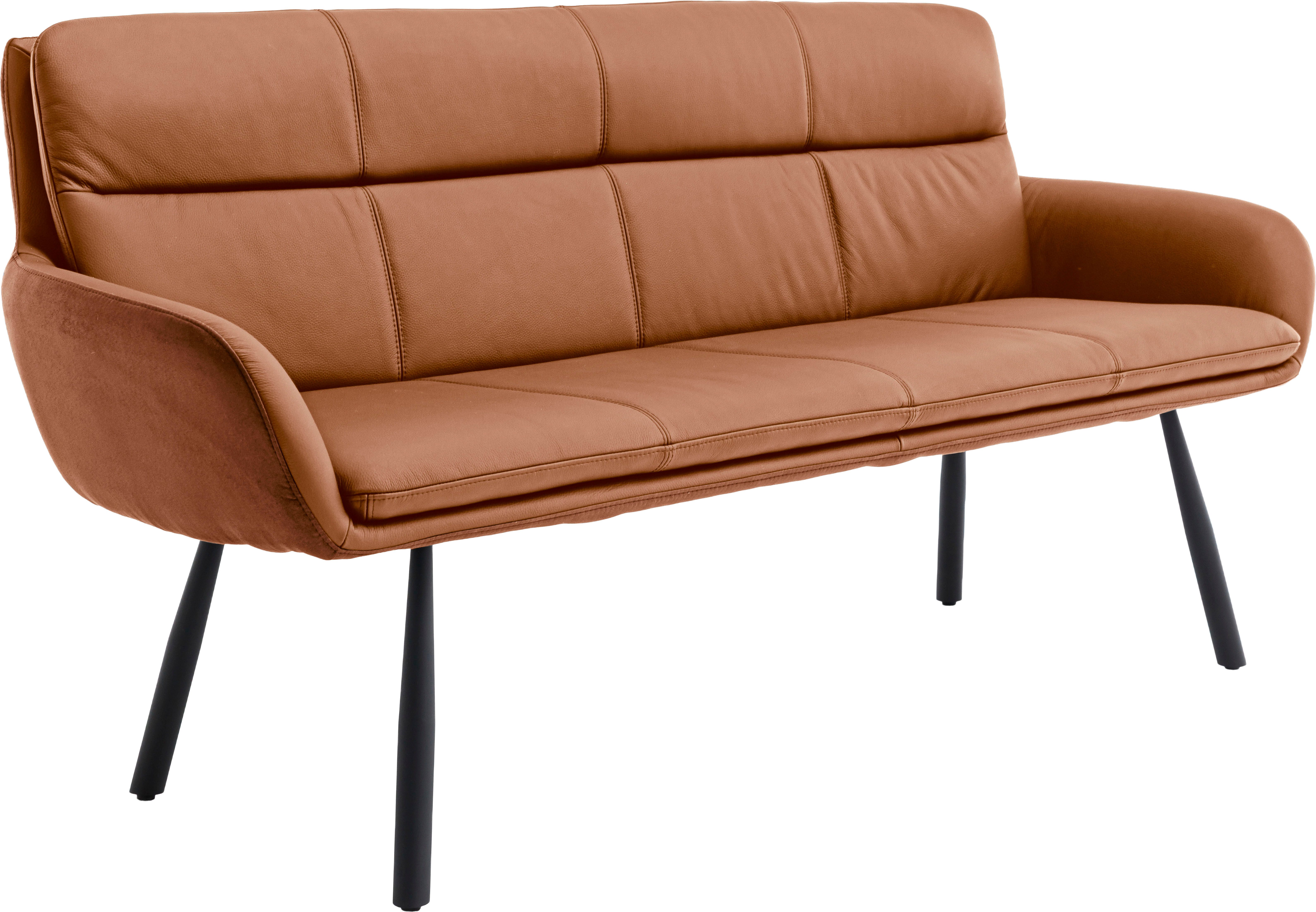 Stolkom Sp.z.o.o. Sitzbank Amy Sitzbank B/H/T 180x88x68 cm (1-St), Breite 180cm, Echtlederbezug