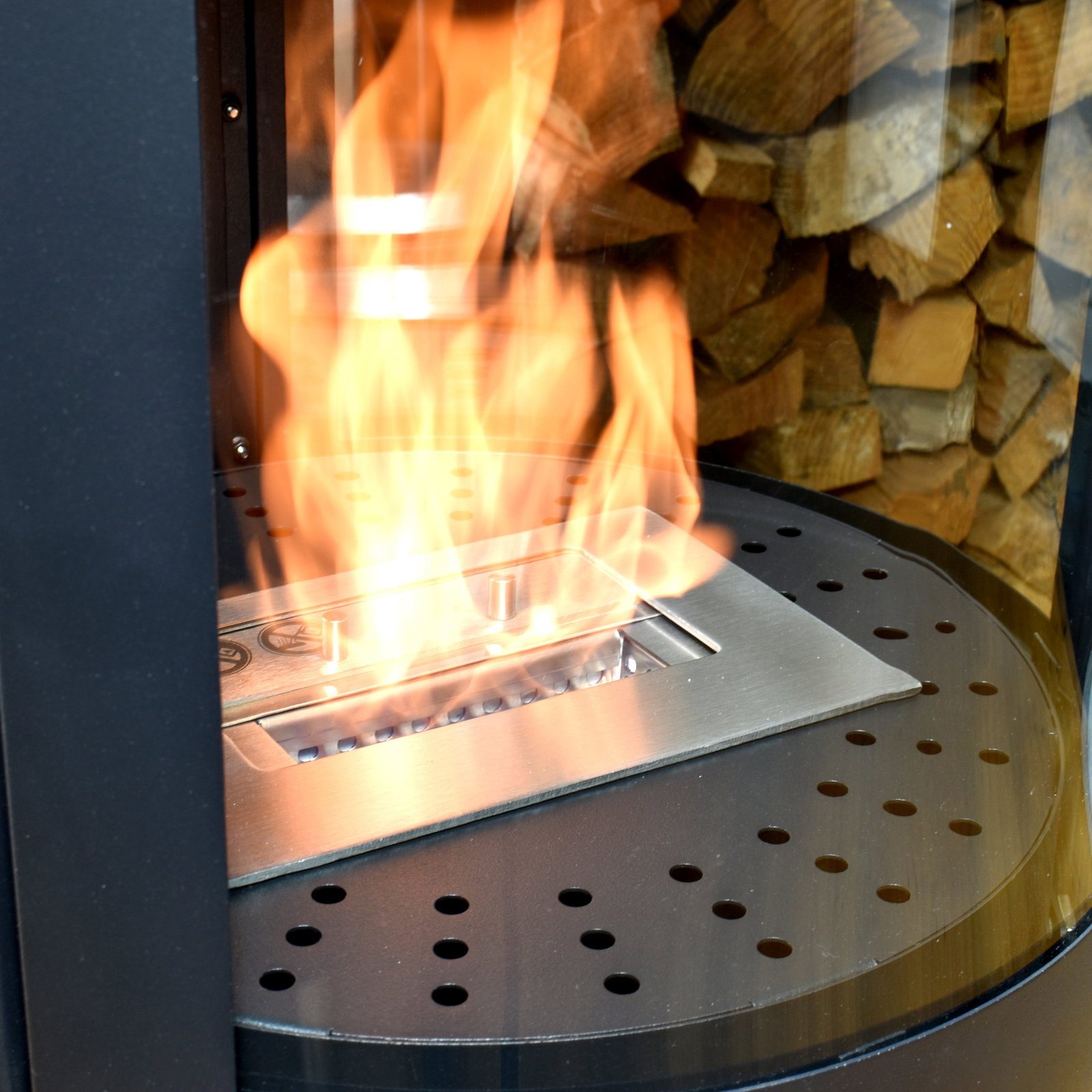 GLOW FIRE Echtfeuer-Dekokamin Ethanolkamin Nordkapp Bioethanol Kamin, Sicherheitsbrenner,2 KW Heizleistung,4h Brenndauer – Bild 5 von 5