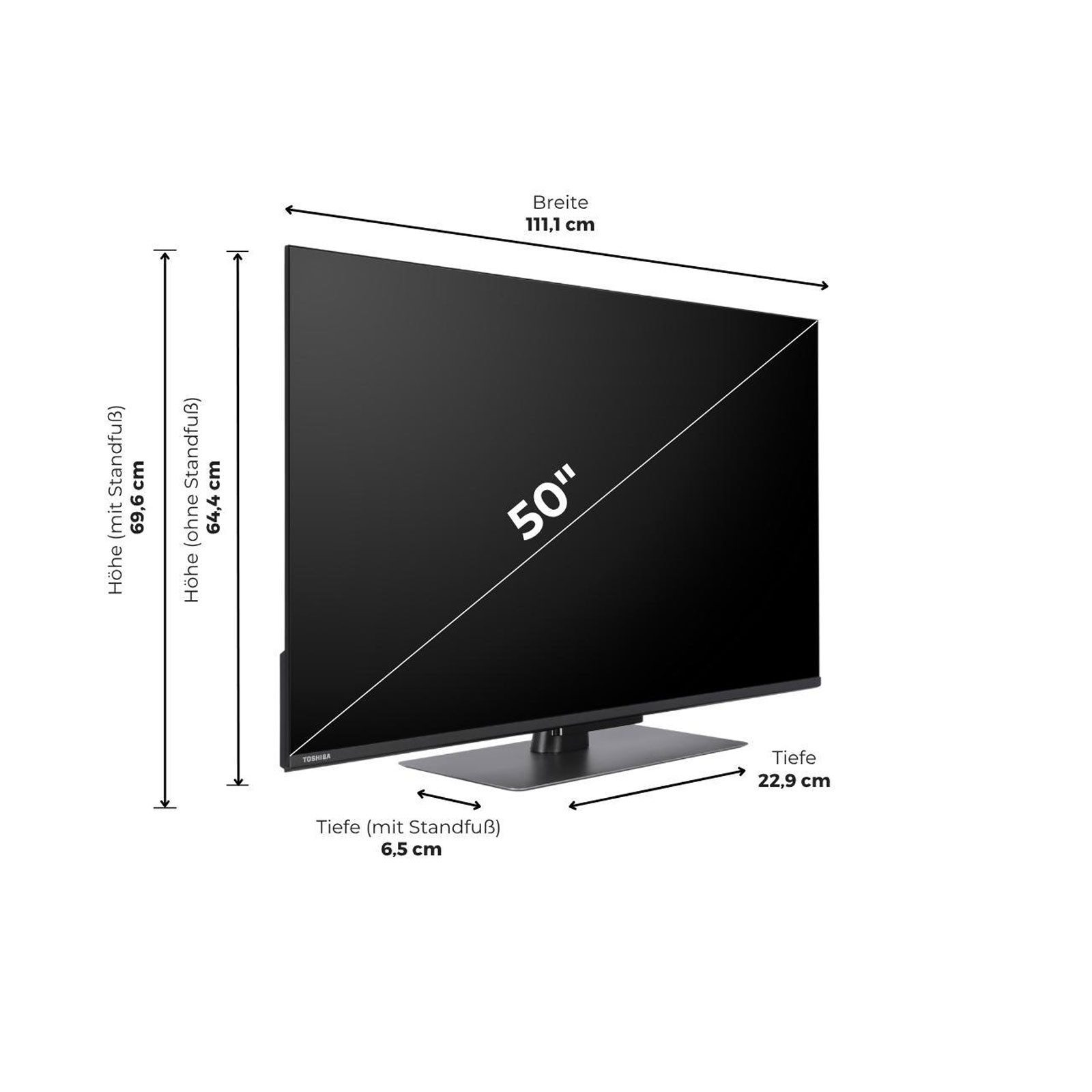 Toshiba TOSHIBA 50UV6F68DA LED-Fernseher