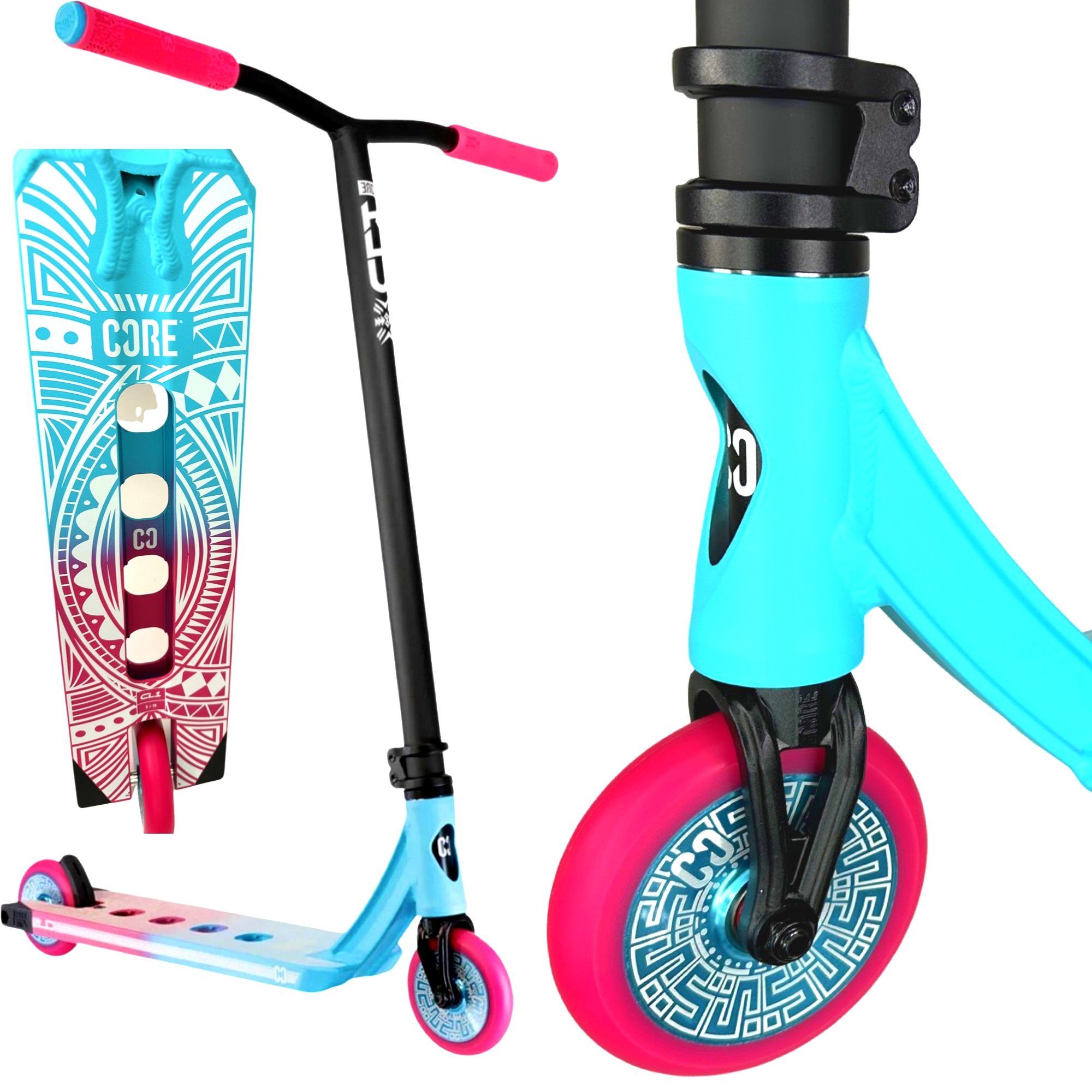 Stuntscooter CORE CL1 Stunt-Scooter Park H=86cm Türkis/Pink
