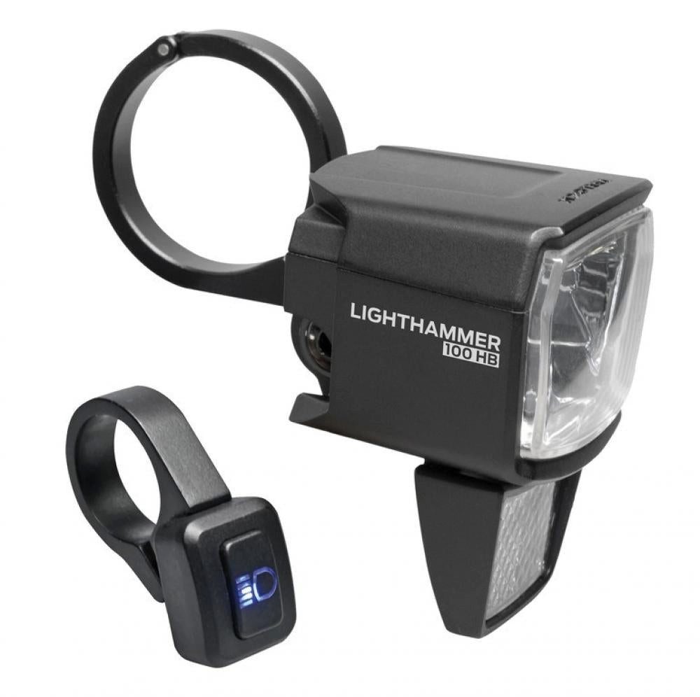 Trelock Fahrradbeleuchtung Trelock LED-Scheinwerfer Lighthammer 100 LS 890-HB E-Bike 12V Halter Z