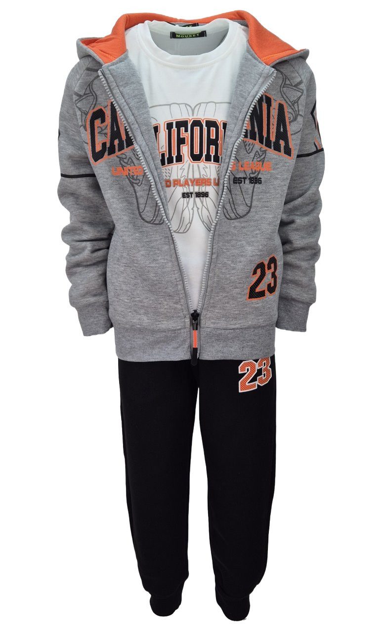 Sweatanzug Jogginganzug, Freizeitanzug, 3tlg. Sweat Anzug JF216a
