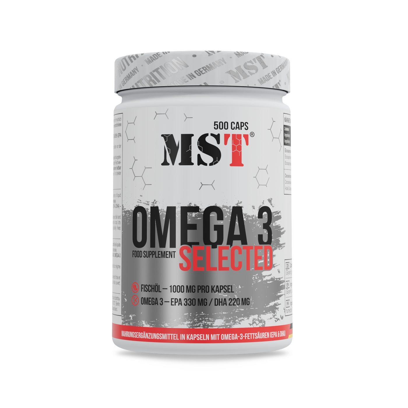 MST Nutrition MST - Omega 3 Selected 500 Kapseln, 500 St.