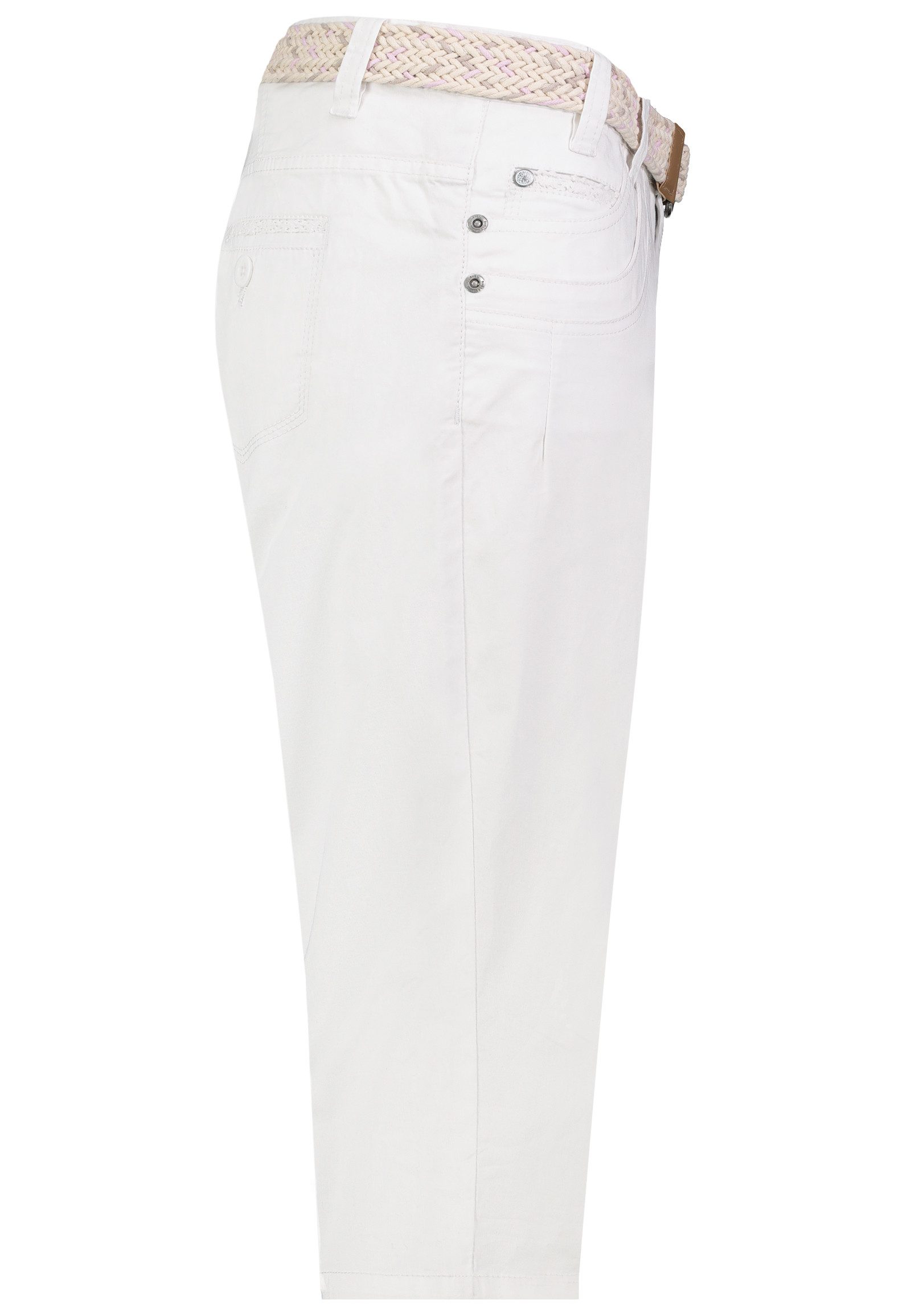 SUBLEVEL Caprihose Flexible Stretchqualität Komfortabler Sitz Alltag Fit für Damen (1-tlg) Baumwolle Normal Fit Einfarbig atmungsaktiv Reißverschluss