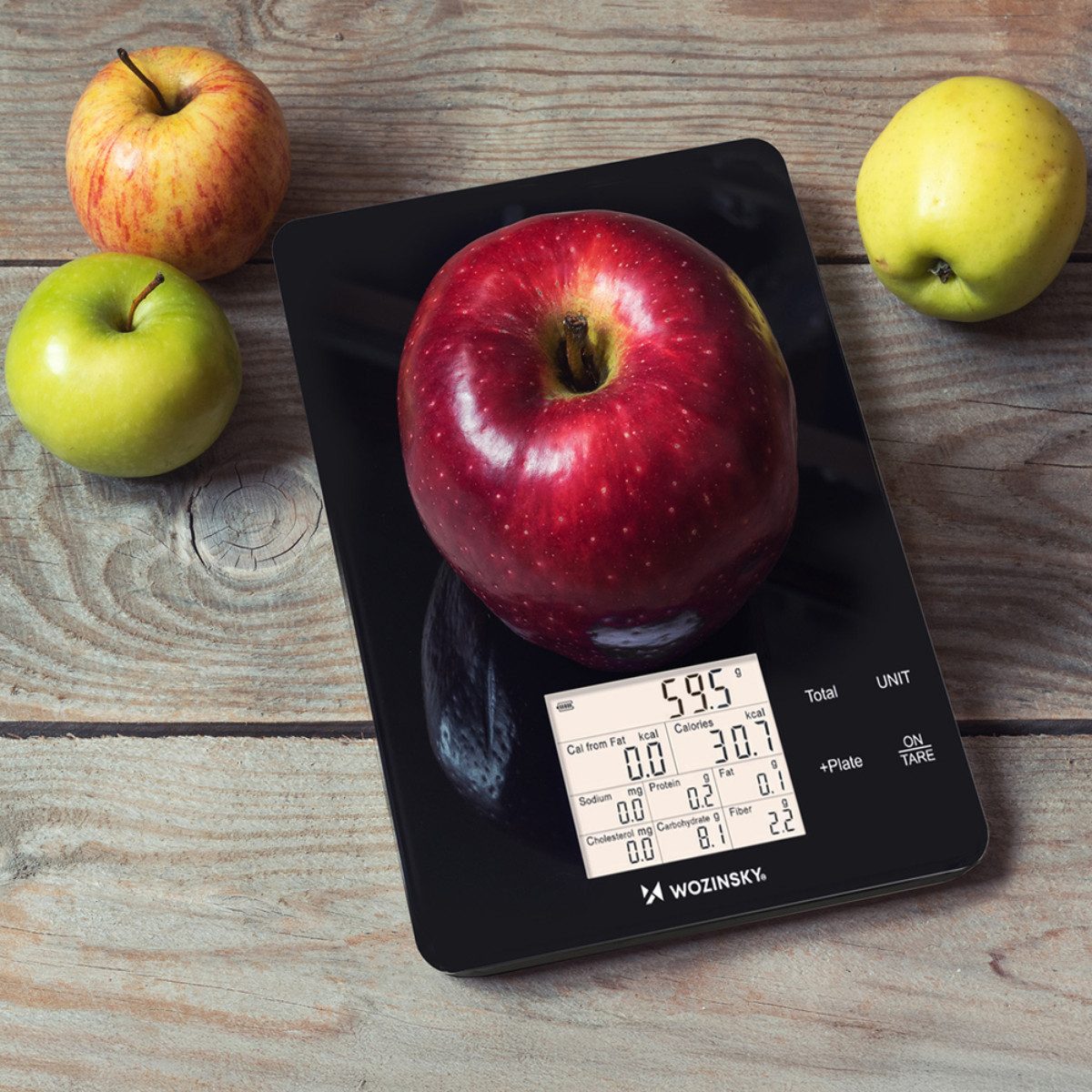 Wozinsky Küchenwaage WIK-10, (Einzelprodukt), Appgestützte Nährwertanalyse mit hoher Messgenauigkeit