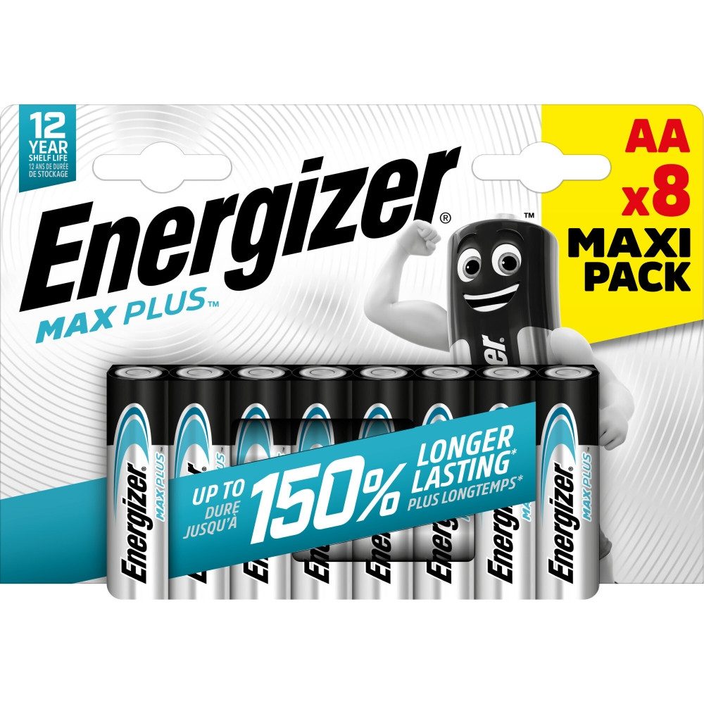 Energizer Max Plus AA 8er Pack Mignon-Batterien Akku
