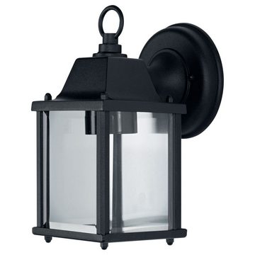 Ledvance Deckenleuchte Wandleuchte Endura in Schwarz und Transparent E27 225mm, keine Angabe, Leuchtmittel enthalten: Nein, warmweiss, Aussenlampe, Aussenwandleuchte, Outdoor-Leuchte