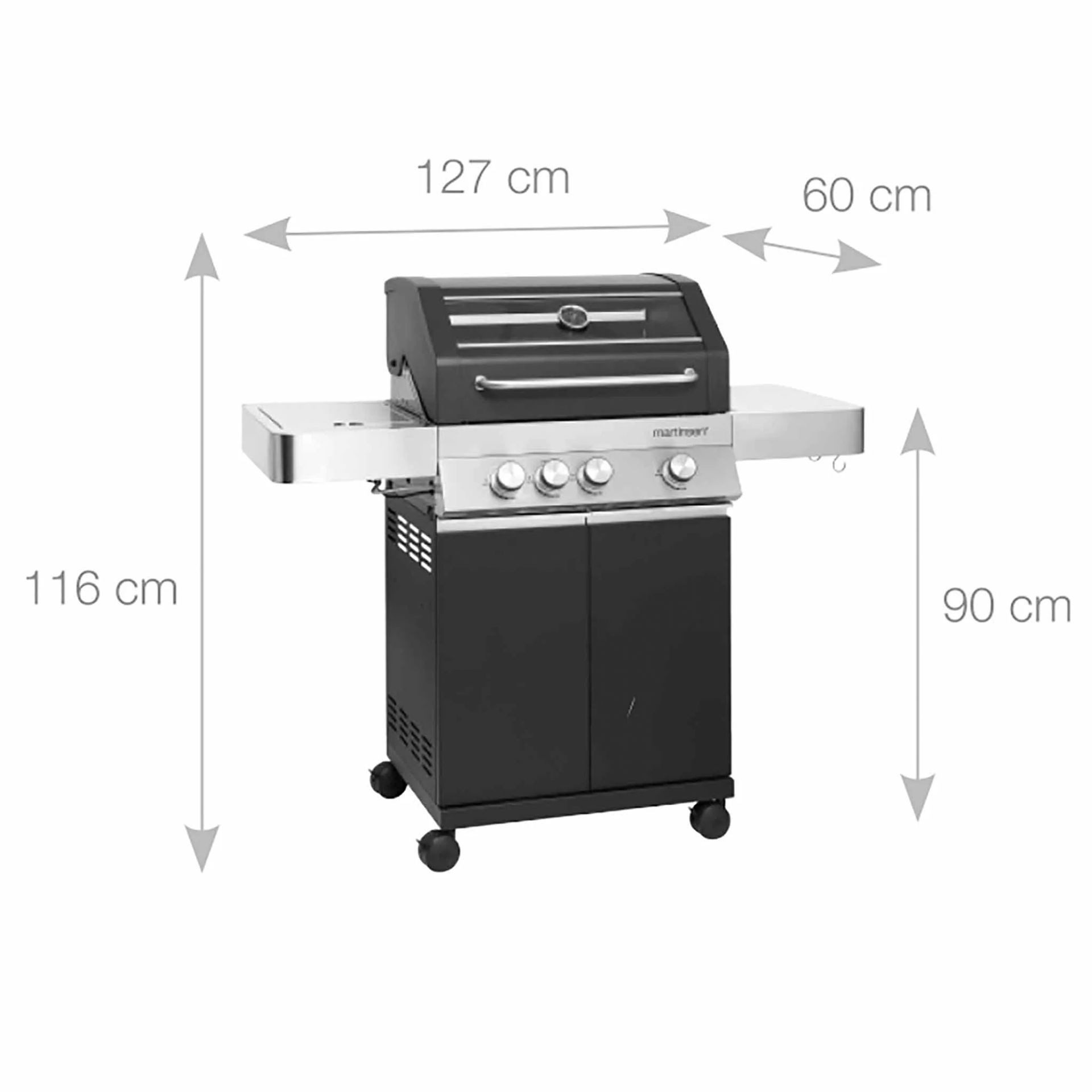 Martinsen Nordic A/S Gasgrill Martinsen 3500, BxTxH: 127x60x116 cm