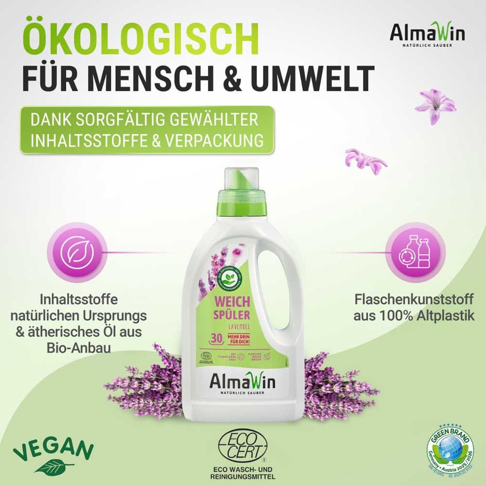 AlmaWin Weichspüler "Lavendel" Flasche, 0,75 l – Bild 5 von 5
