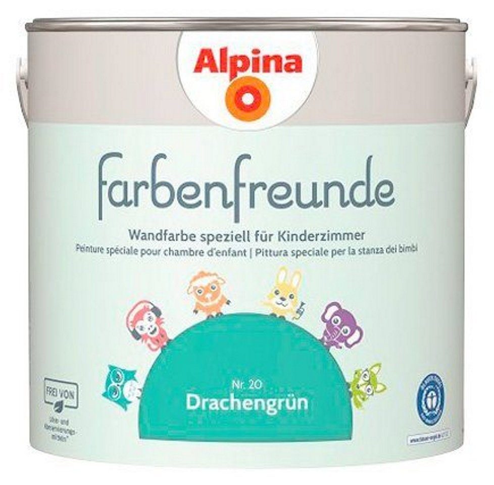 *Alpina* Kinderfarbe Alpina 2,5 L. Farbenfreunde, Drachengrün No. 20