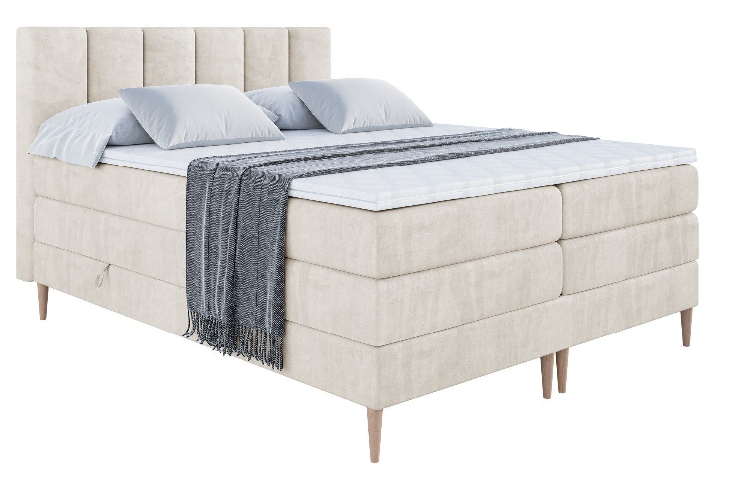 ALTDECOR Boxspringbett BOXI1-F KING (Multipocket-Matratze H4, günstig online kaufen