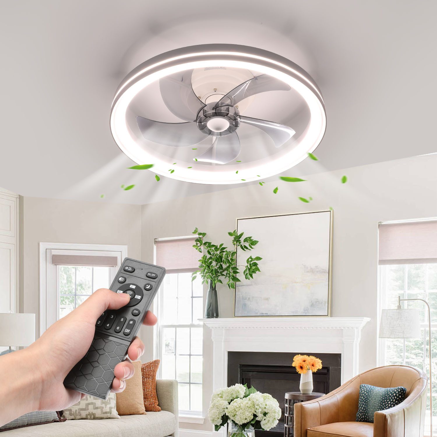 WILGOON Deckenventilator Leise Deckenventilator mit Beleuchtung günstig online kaufen