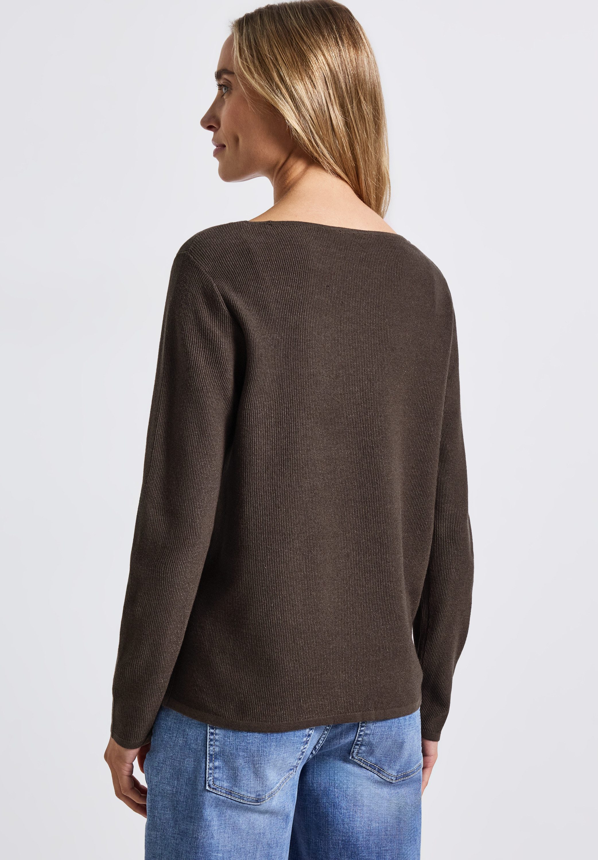 STREET ONE Strickpullover mit U-Boot-Ausschnitt günstig online kaufen