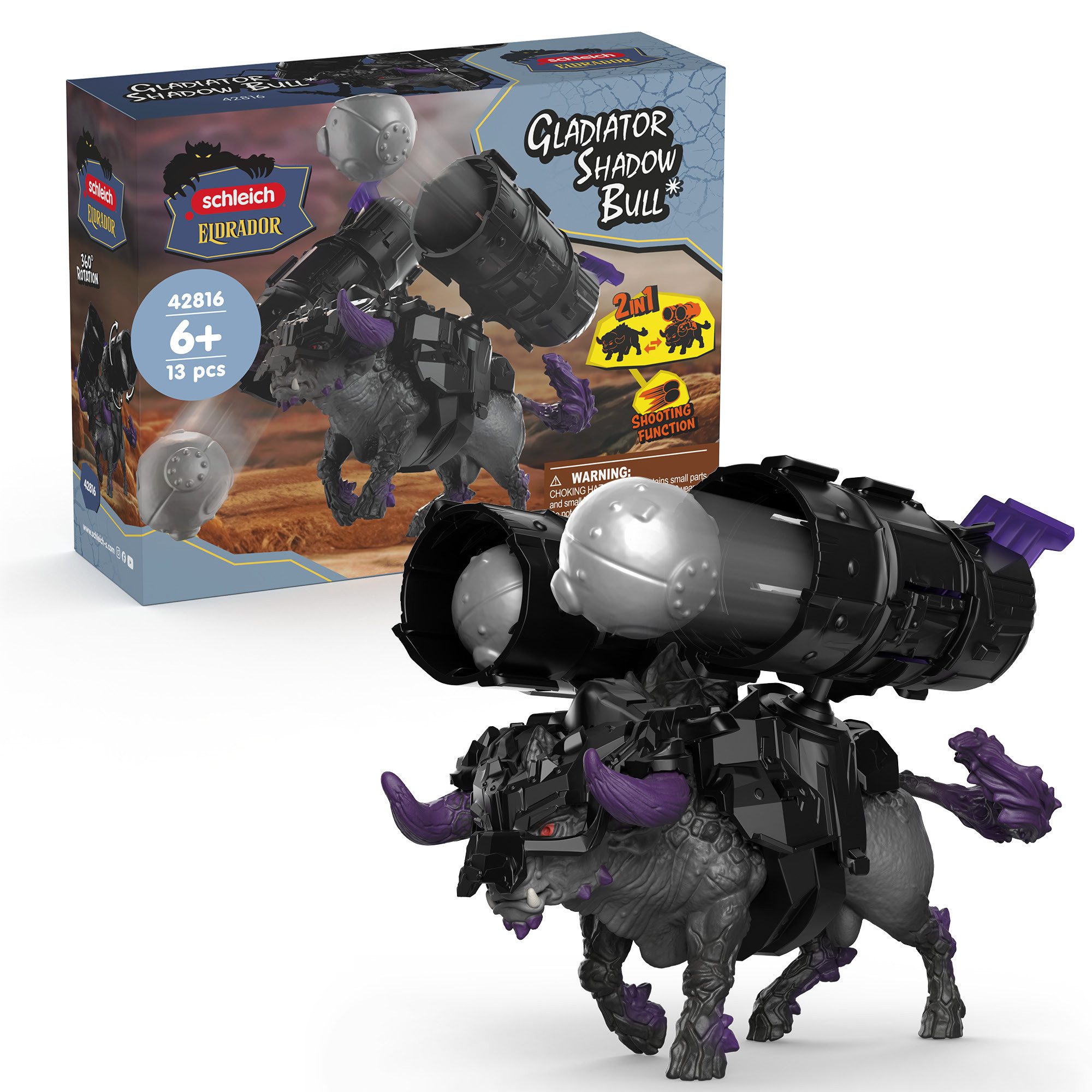 Schleich® Spielfigur ELDRADOR® CREATURES, Gladiator Schattenstier (42816)