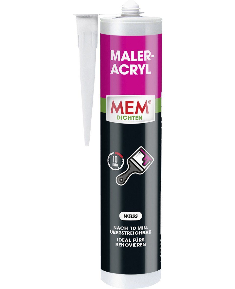 MEM Bauchemie Silikon MEM Maler Acryl weiß 300 ml