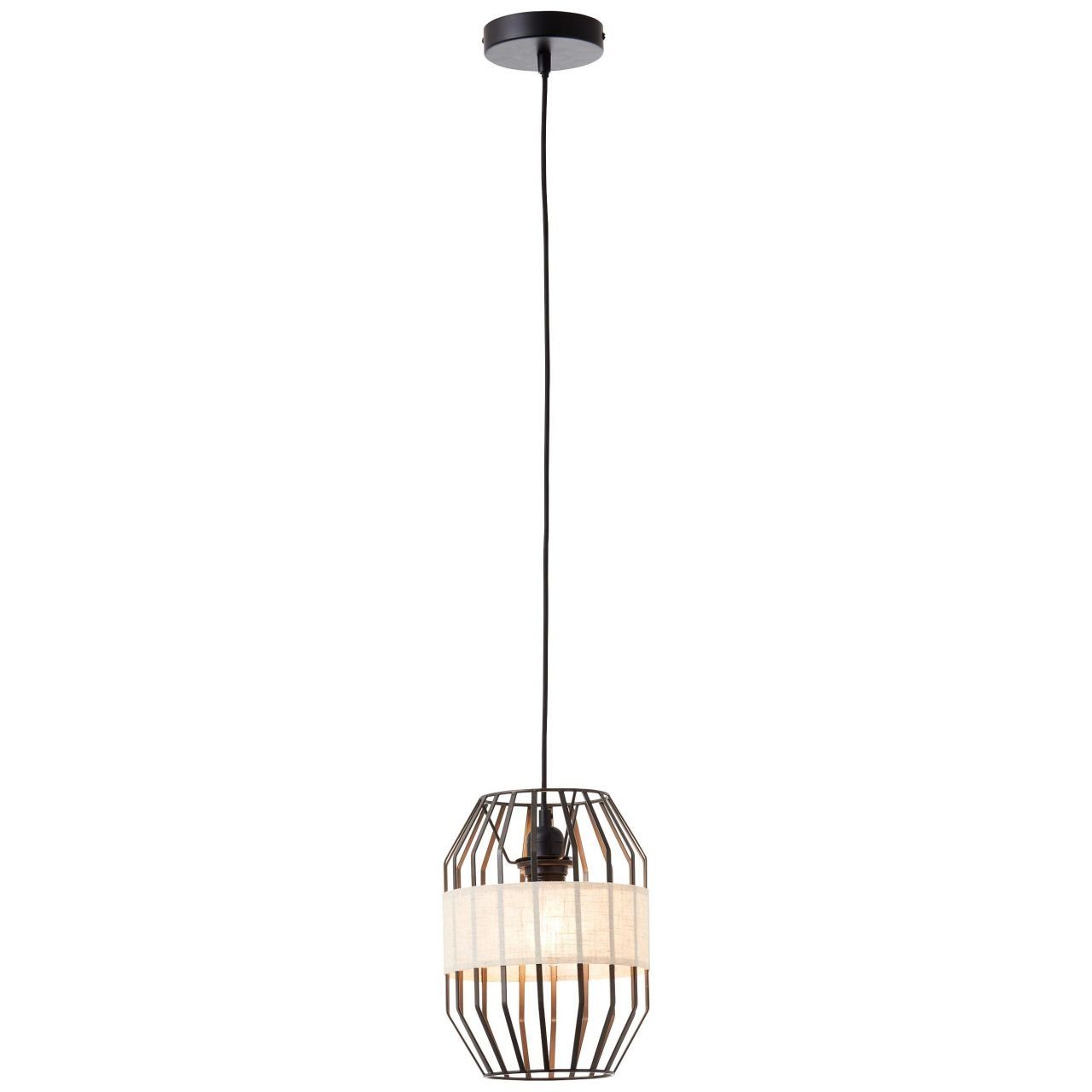 Brilliant Pendelleuchte Slope, ohne Leuchtmittel, 23cm schwarz/natur