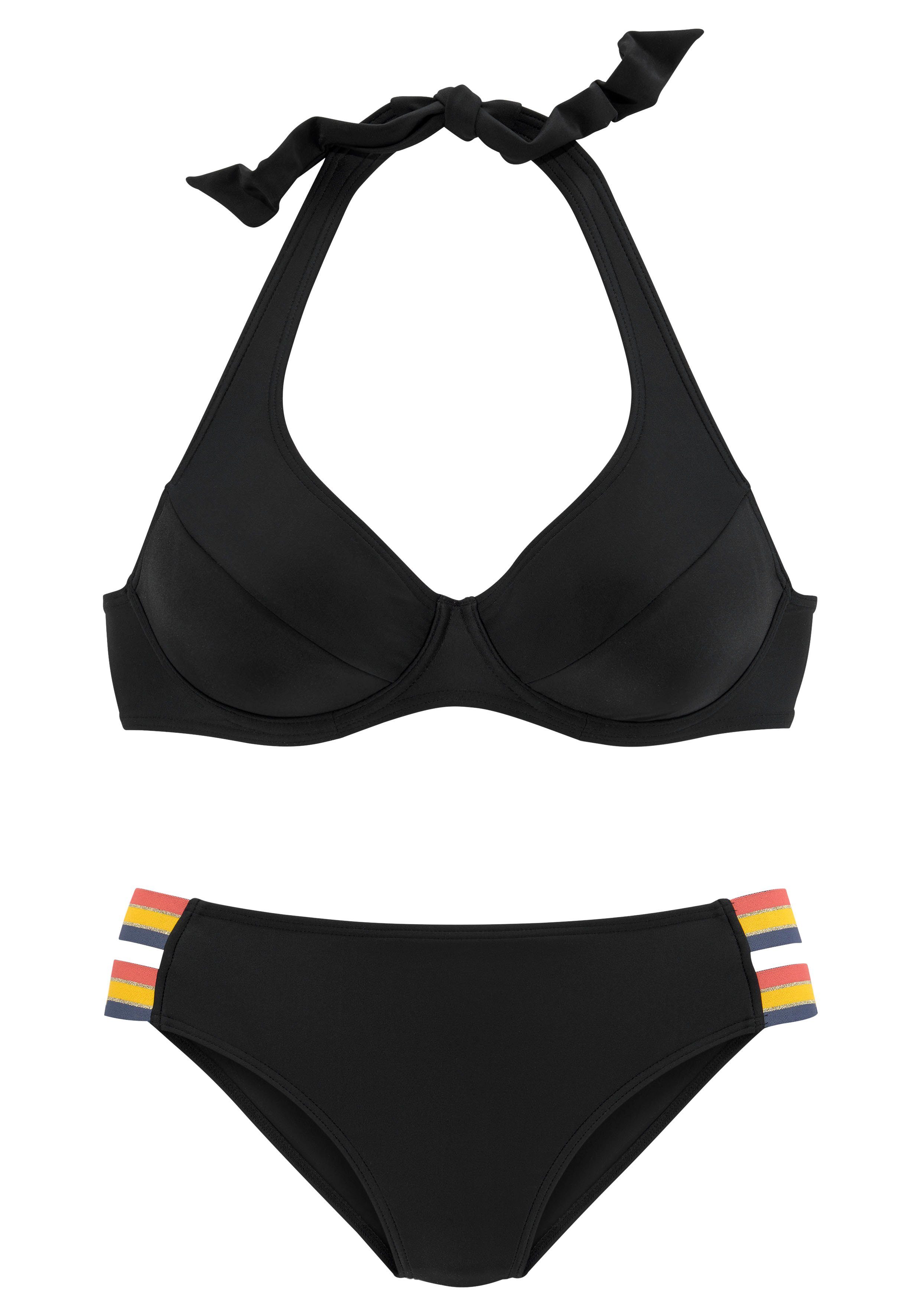 Vivance Bügel-Bikini mit gestreiften Gummibändern günstig online kaufen
