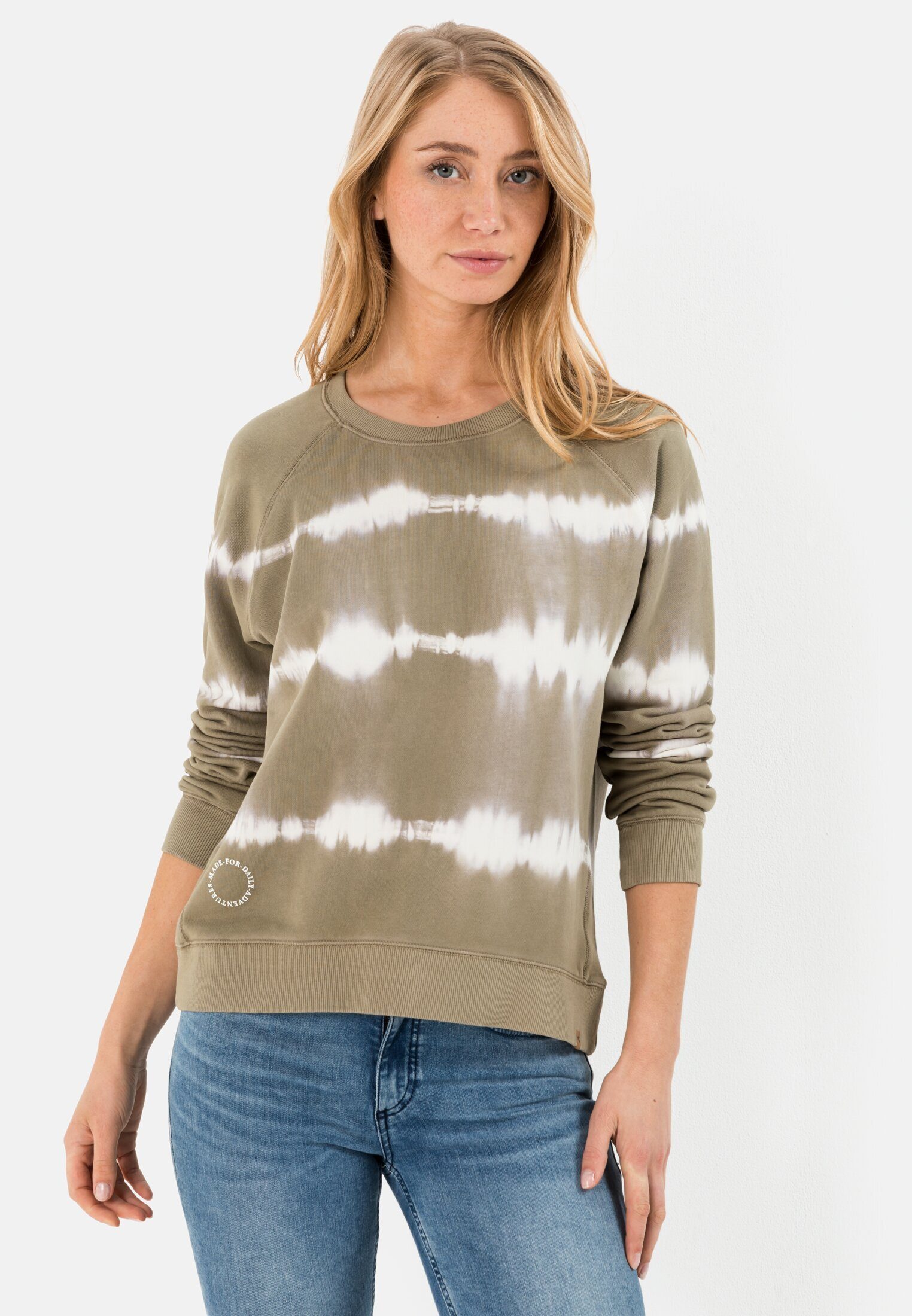 camel active Sweatshirt mit Tie-Dye Effekt