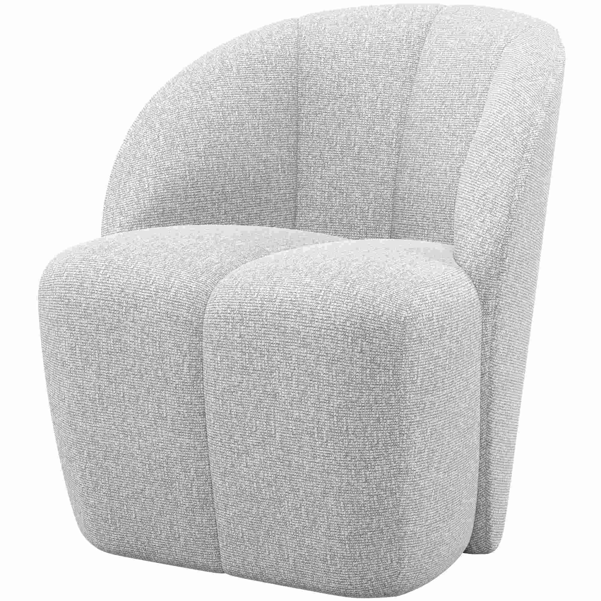 WOOOD Drehsessel Mojo Natur Boucle - moderner Relaxsessel, Drehbar, Bequeme Polsterung