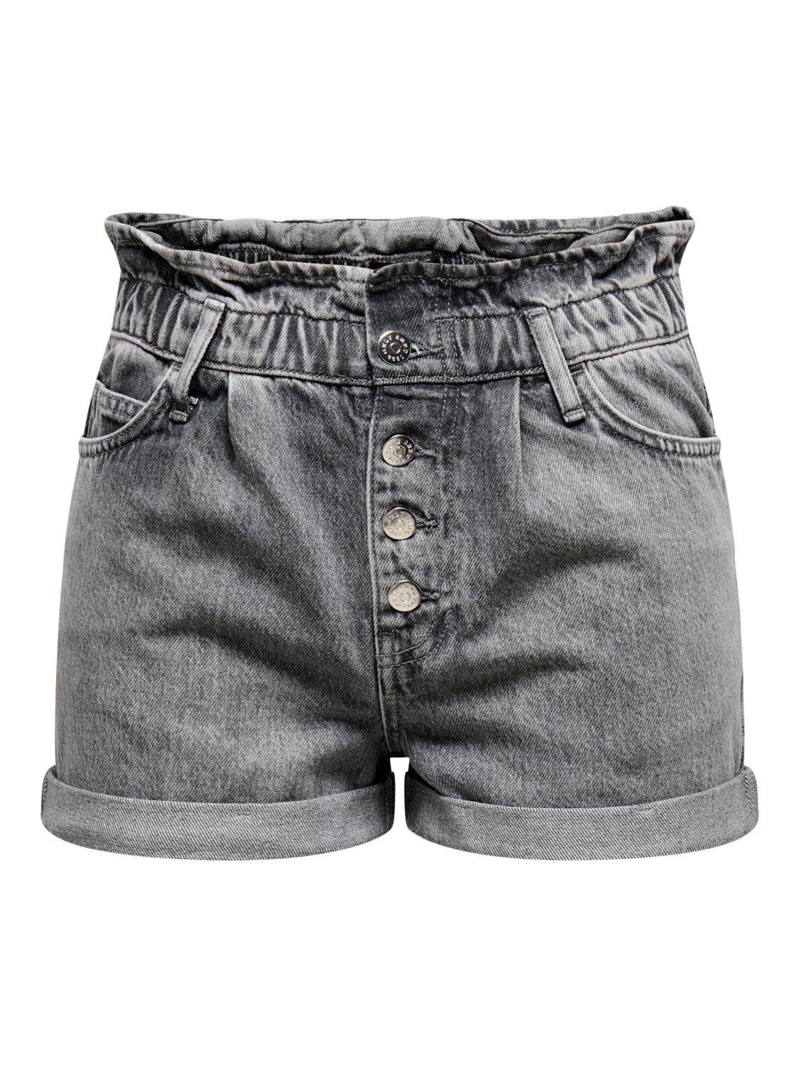 ONLY Jeansshorts Kurzes Design Denim Jeans mit elastischem Bund ONLCUBA (1-tlg) ONLCUBA PAPERBAG DNM SHORTS NOOS