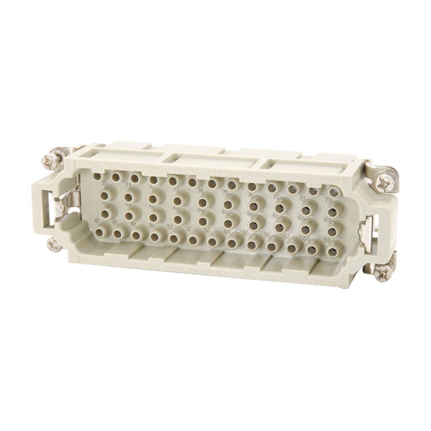 Harting DIN-Stecker Titel:Han 46EE Stifteinsatz (M) Crimpanschluss, 46-polig+PE 500V, 16A, Keine Verpackungseinheiten, Kein Mindestauftragswert