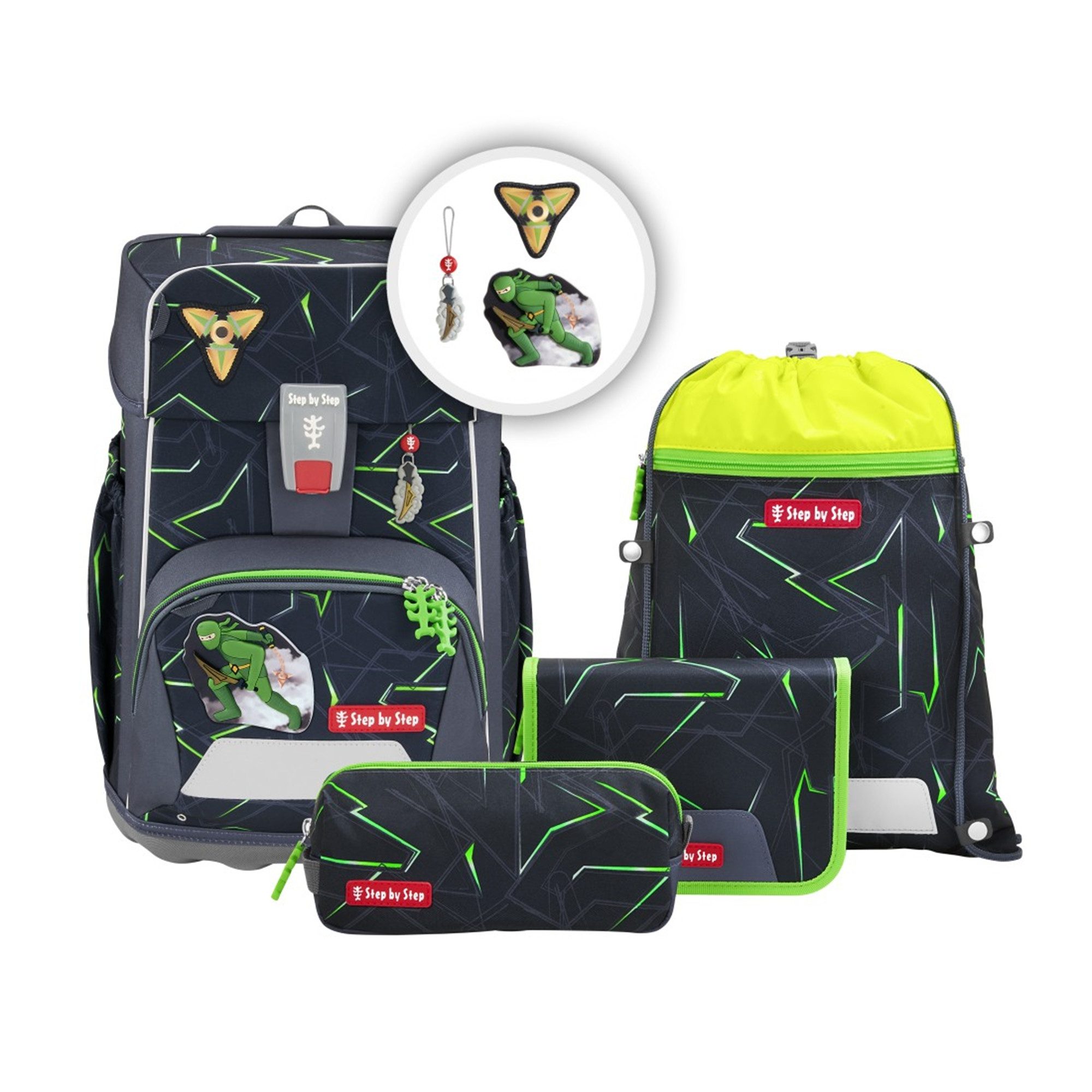 Step by Step Schulranzen GIANT, 5-teilig (5-teilig, 5-tlg)