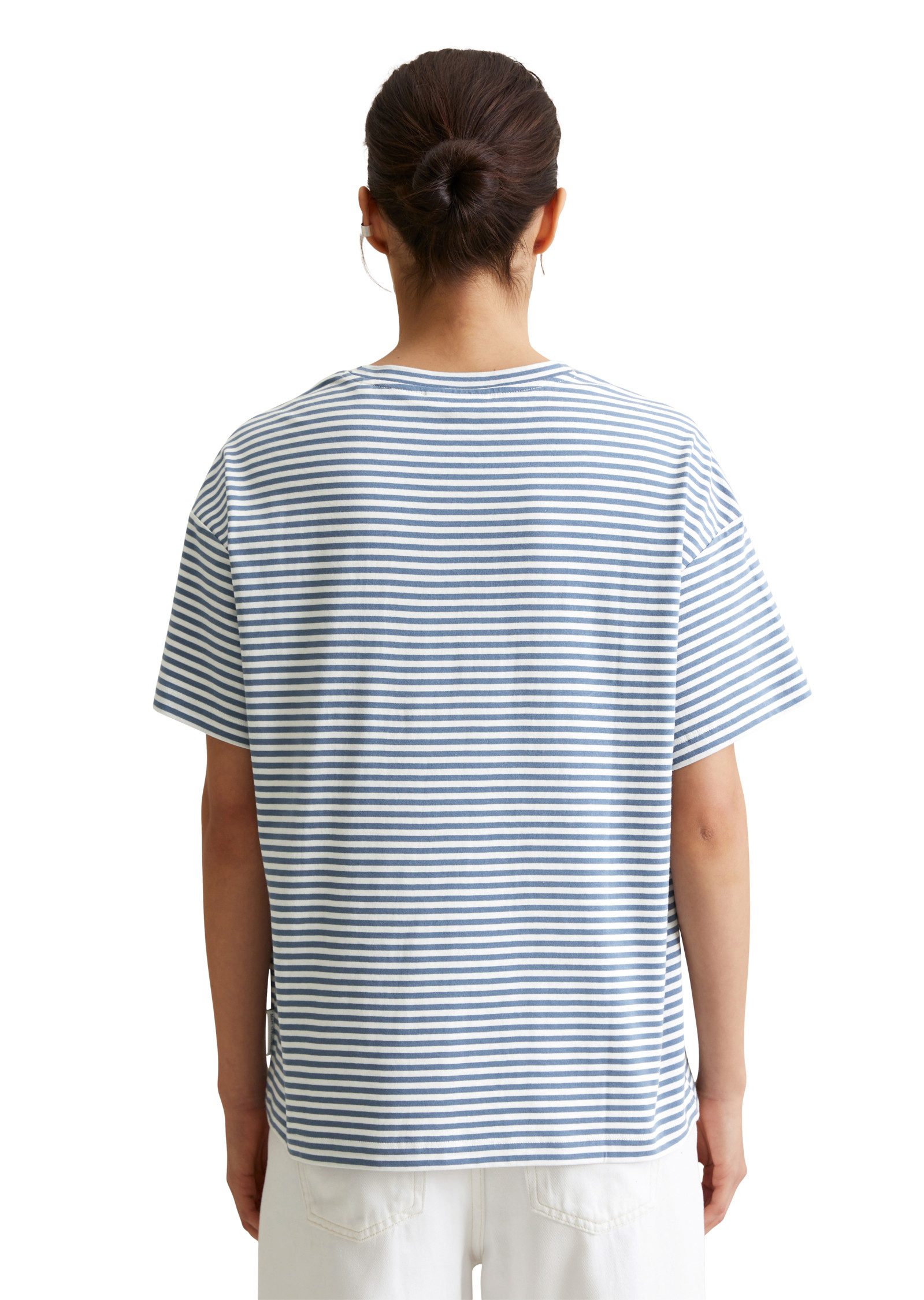 Marc O'Polo DENIM T-Shirt geringelt, Rundhals, günstig online kaufen