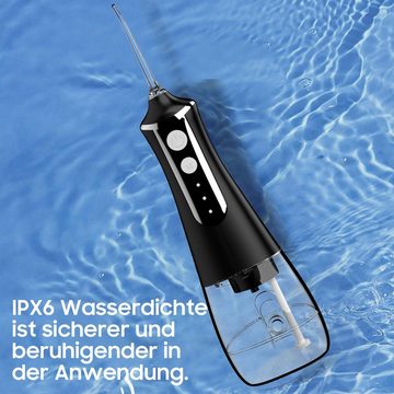 iceagle Munddusche Munddusche Kabellos Elektrischer Zahnreiniger, IPX6 Wasserdicht, Aufsätze: 5 St., hochdosierten Wasserimpuls einen starken Wasserdruck