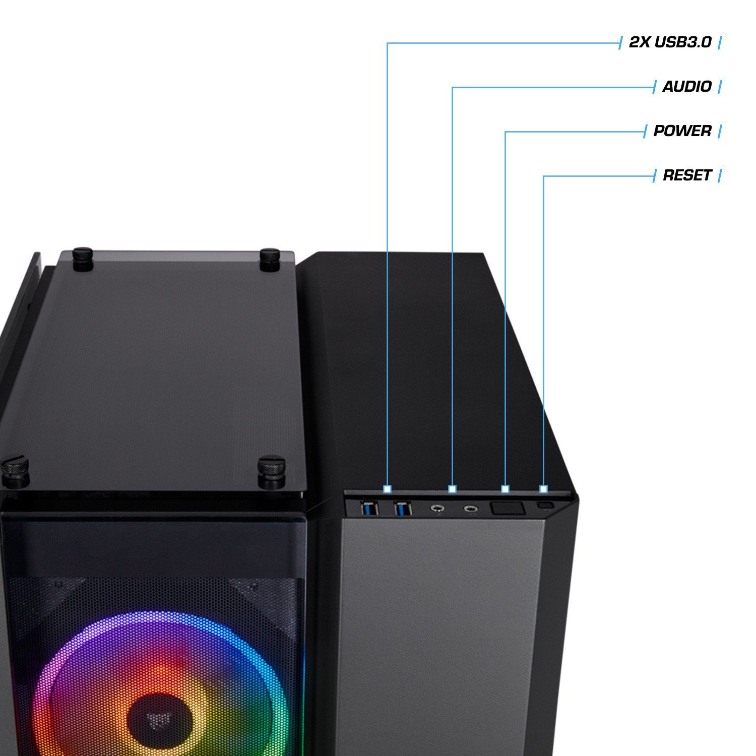 Kiebel Crystal V Gaming-PC (AMD Ryzen 7 AMD Ryzen 7 5700X, RTX 5060, 32 GB RAM, 1000 GB SSD, Wasserkühlung, WLAN)