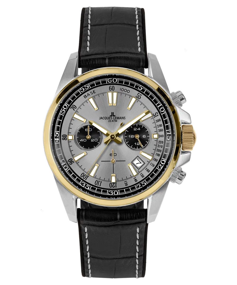 Jacques Lemans Quarzuhr Liverpool Schwarz/Grau