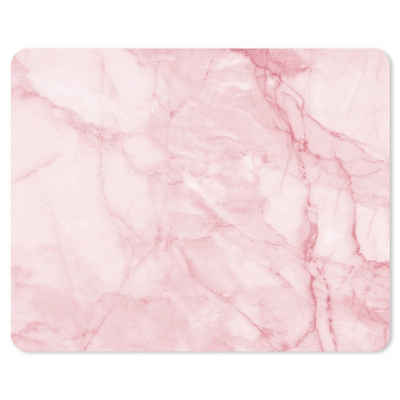 Platzset, Mauspad mit Motiv Marmor Look rosa - 24 x 19 cm abwischbare Oberfläch, younikat