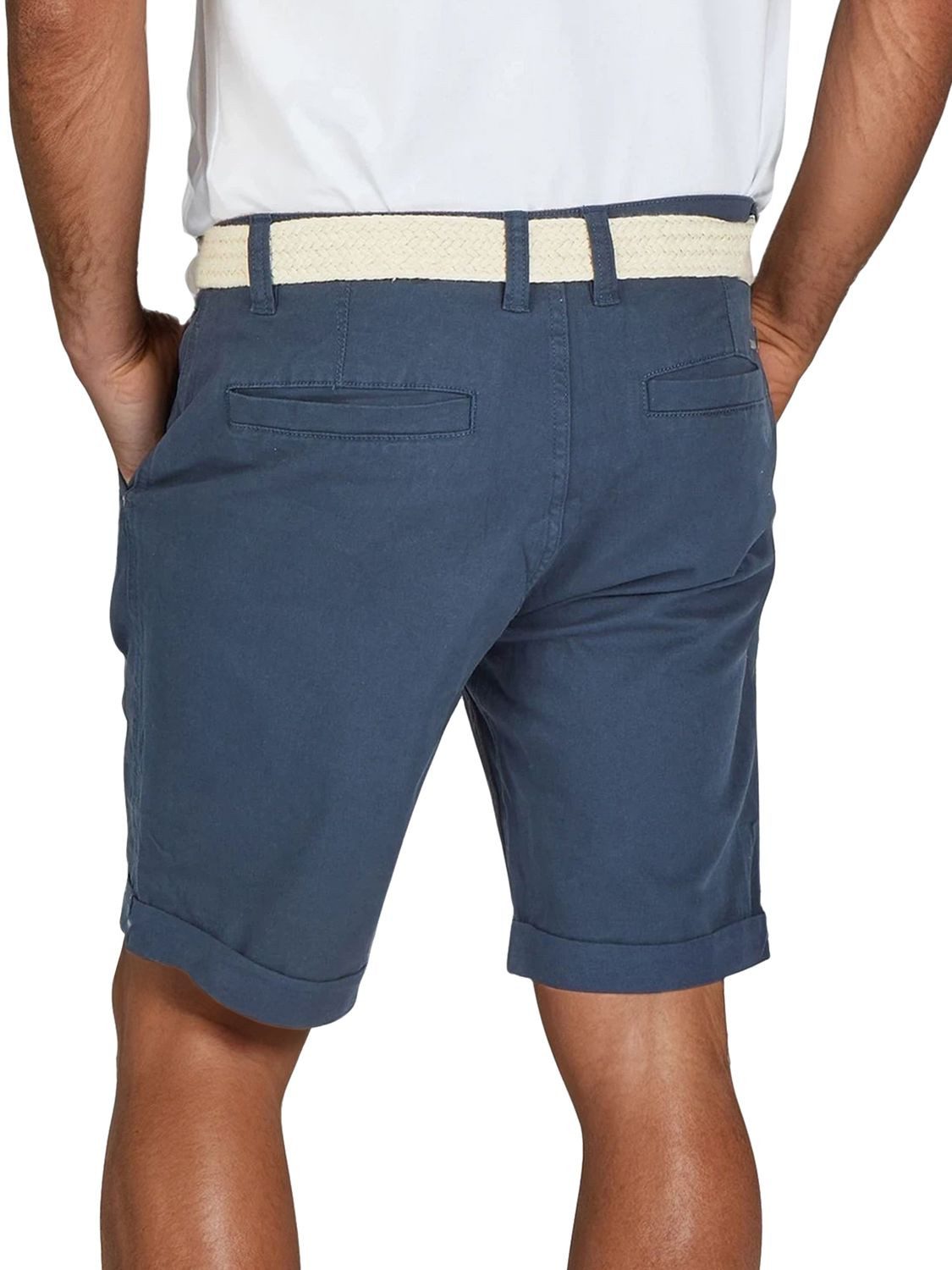 DENIMFY Chinoshorts Herren Chino Shorts DFLio Regular Fit Bermudashorts mit Gürtel